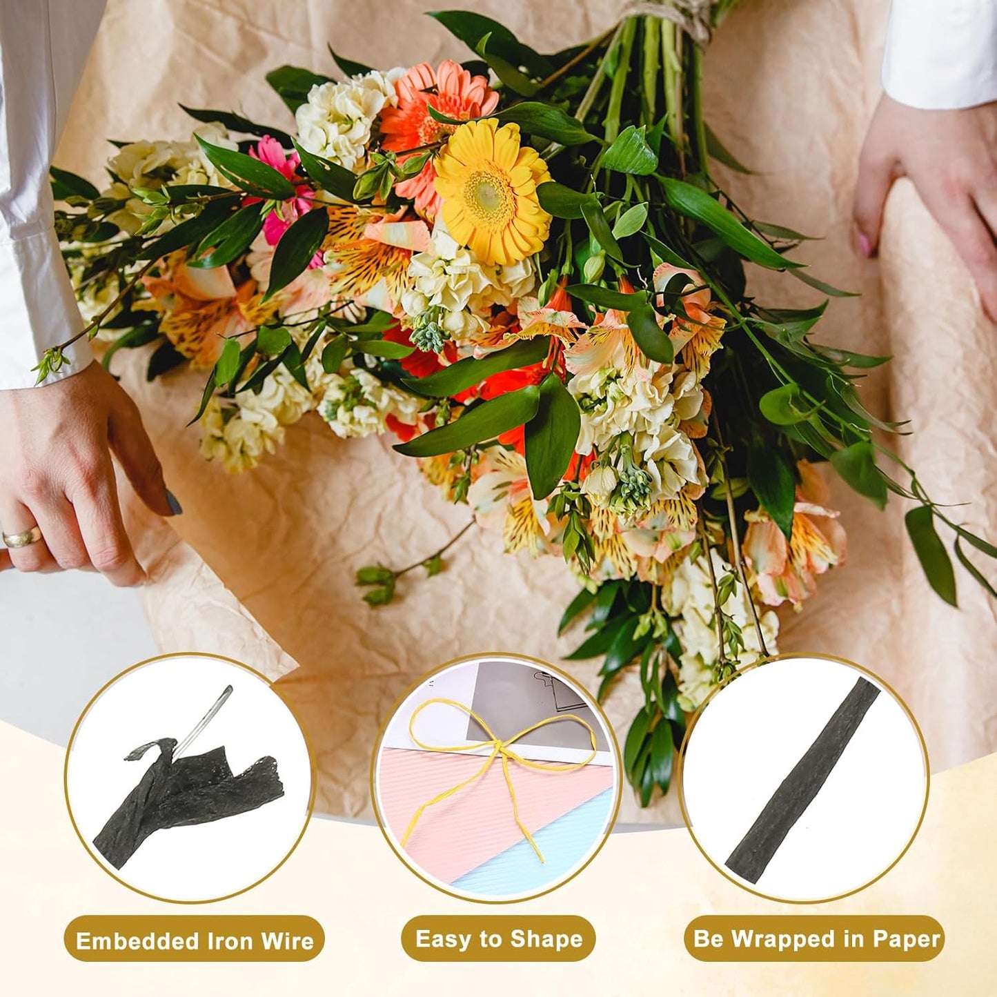 uxcell 164 Feet Floral Wire, 1mm Vine Bind Wire for DIY Crafts Flower Bouquet Christmas Wreaths Black