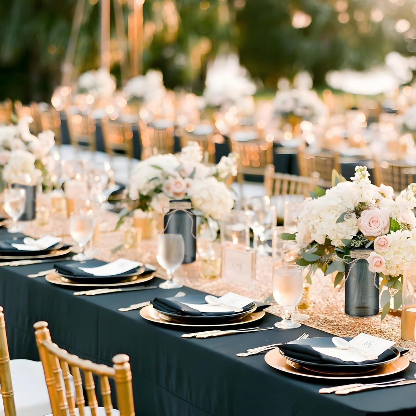 Vintage Glass Flower Vase，12 Pack Farmhouse Black Glass Centerpiece Vases Mason Jars for Halloween Weddings, Parties & Home Decor Bulk (12, Black)