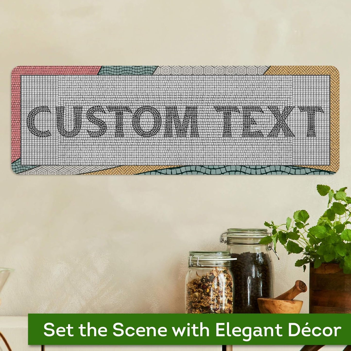 Custom Sign, Custom Street Sign, 11 Font Colors, 13 Font Styles, 4 Hole Options, 22 Sizes, 6x18 Inches, Rust Free DiBound, Fade Resistant, Made in USA by My Sign Center (Fauxsaic 2)