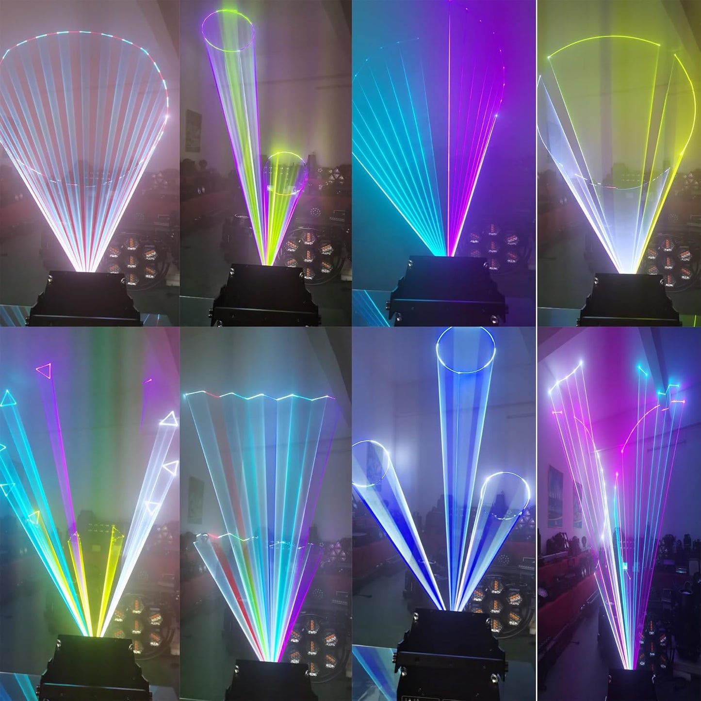 JUNMAN 10W RGB Full Color Animation Stage Light DJ Disco Beam Stage Lights for Party Wedding Event Lighting Show
