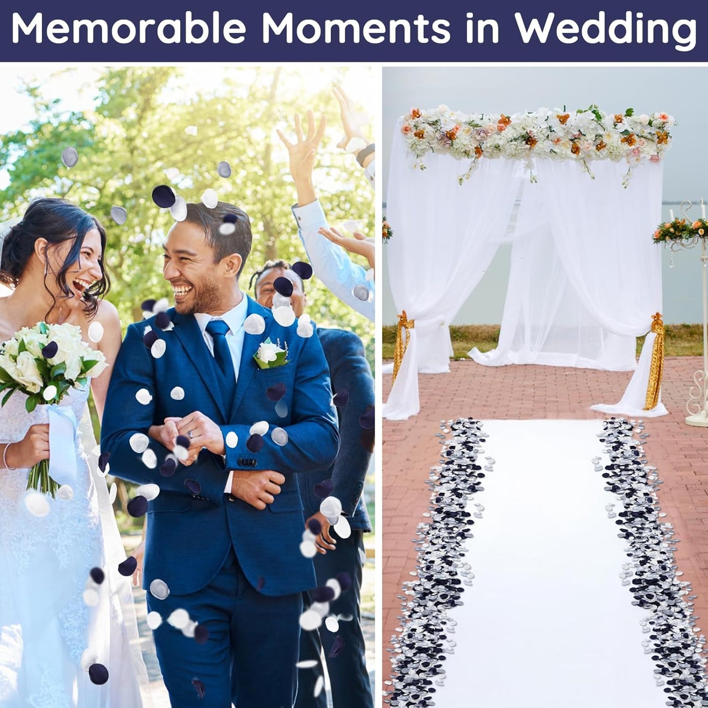 Suream 300 Pcs Silk Rose Petals, Artificial Flower Petals for Wedding Decor, Flower Girl Scatter Petals for Wedding Accessories, Birthday Party Anniversary Ceremony Home Table Centerpieces Decoration