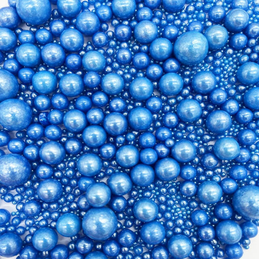 Edible Royal Blue Pearl Sugar Sprinkles Candy Baking Edible Cake Decorations Cupcake Toppers Cookie Decorating Celebrations Wedding Shower Party Chirstmas Supplies 120g/ 4.2oz…