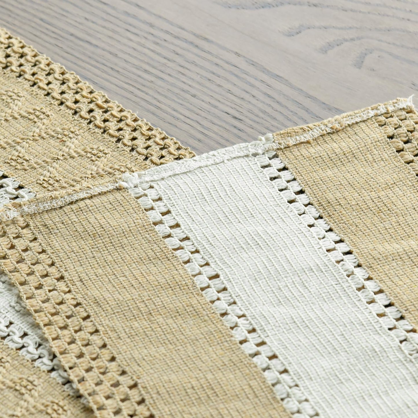 Artoid Mode Burlap Brown Farmhouse Rustic Table Runner, Seasonal Hollow Kitchen Dining Table Decoration for Home Party Decor 12x72 Inch