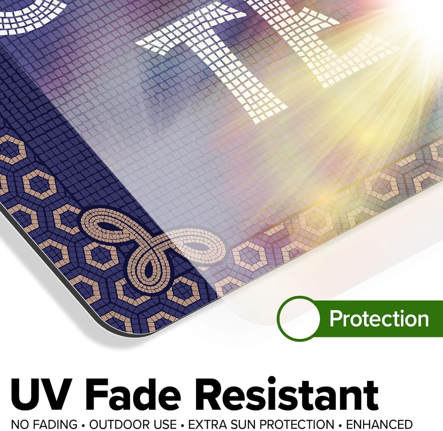 Custom Sign, Custom Street Sign, 11 Font Colors, 13 Font Styles, 4 Hole Options, 22 Sizes, 12x18 Inches, Rust Free DiBound, Fade Resistant, Made in USA by My Sign Center (Fauxsaic 1)