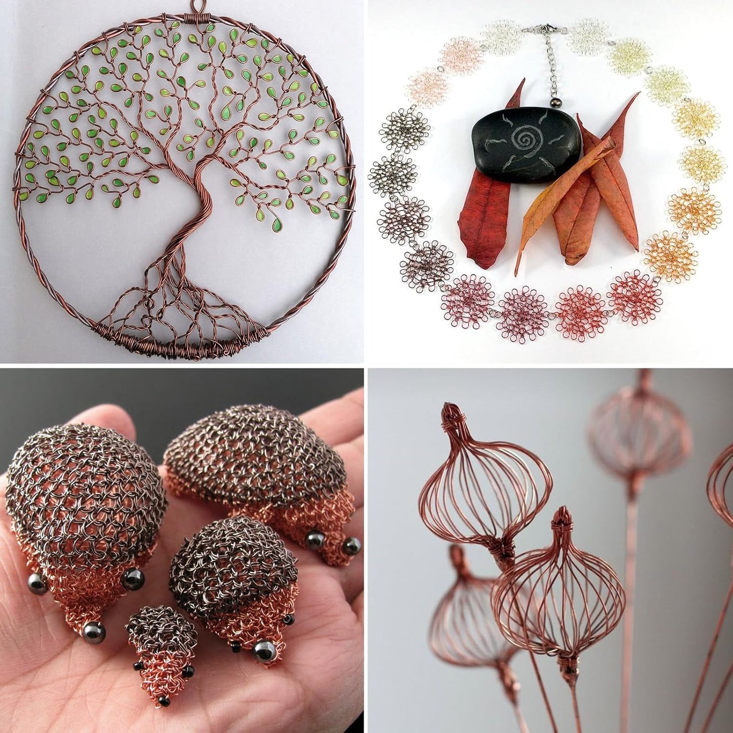 164FT Jewelry Wire 22 Gauge Tarnish-Resistant Copper Beading Wires Roll Bulk for DIY Crafts Jewelry Making, Red Brown