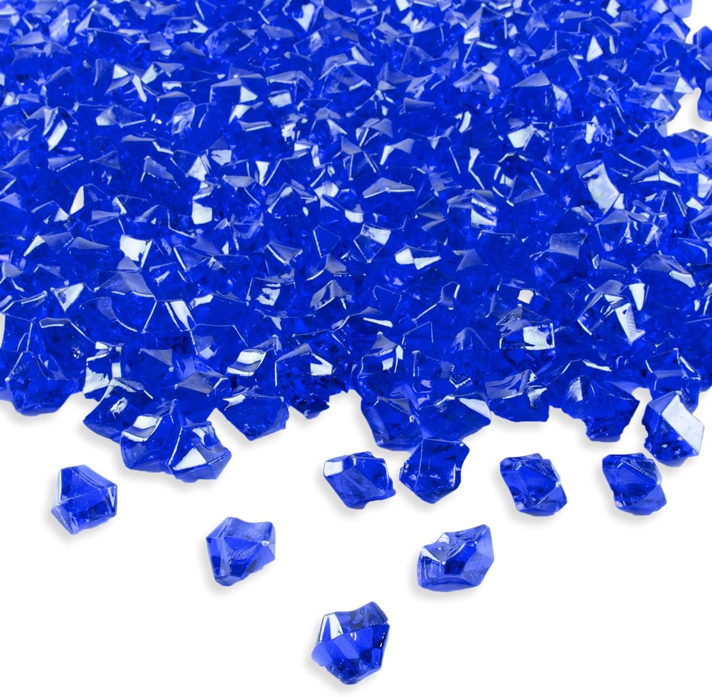 Super Z Outlet Acrylic Color Ice Rock Crystals Treasure Gems for Table Scatters, Vase Fillers, Event, Wedding, Arts & Crafts, Birthday Decoration Favor (190 Pieces) (Royal Blue)
