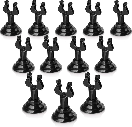 New Star Foodservice 27747 Triton/Ring-Clip Number Holder/Number Stand/Place Card Holder, Set of 12, 1.5-Inch, Black