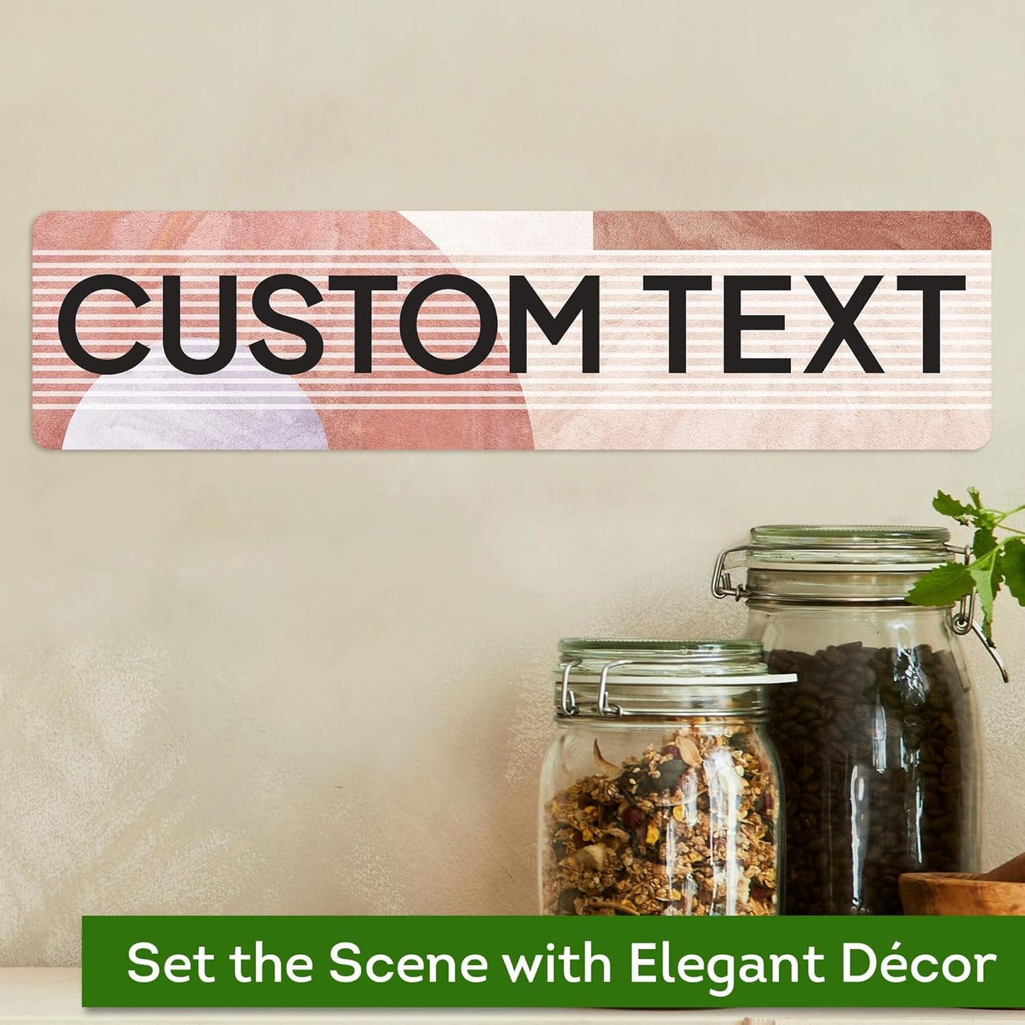 Custom Sign, Custom Street Sign, 11 Font Colors, 13 Font Styles, 4 Hole Options, 22 Sizes, 3x12 Inches, Rust Free DiBound, Fade Resistant, Made in USA by My Sign Center (Mid-Century Modern 1)