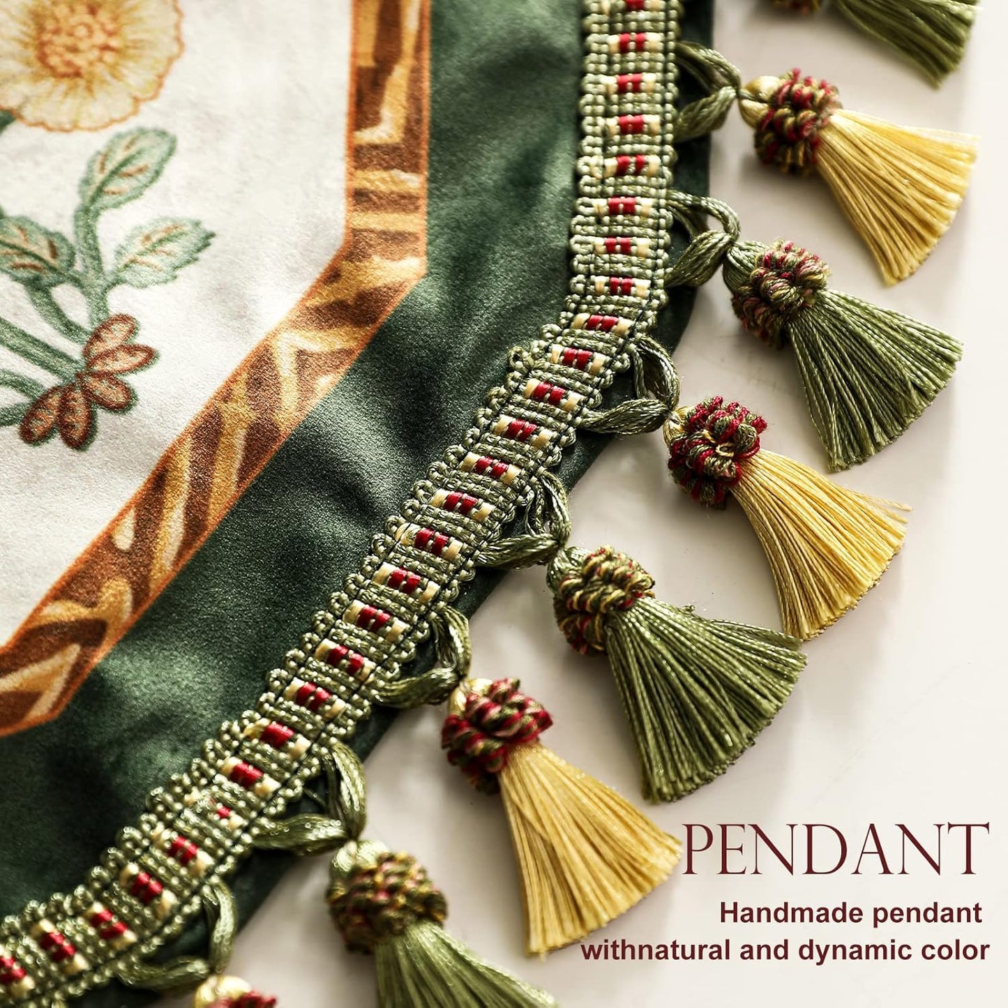 Velvet French Table Runner Farmhouse for Home Kitchen Dining Decor Parties Family Dinners Wedding 12"*118"