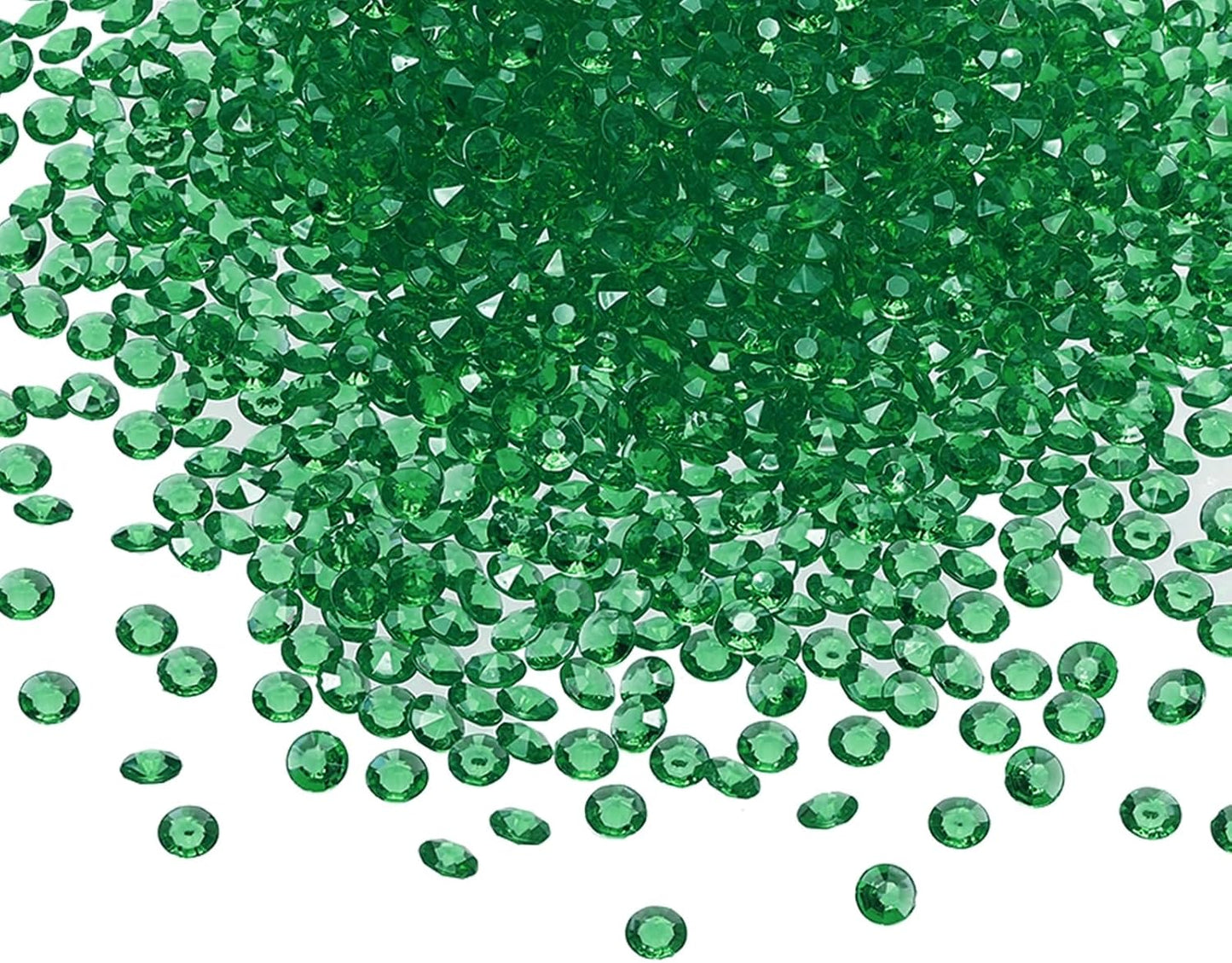 PATIKIL 4000 Pcs Wedding Table Scatter Confetti Crystals 6mm Acrylic Diamonds Vase Fillers Gems for Table Centerpiece Decorations Party Vase Beads, Dark Green