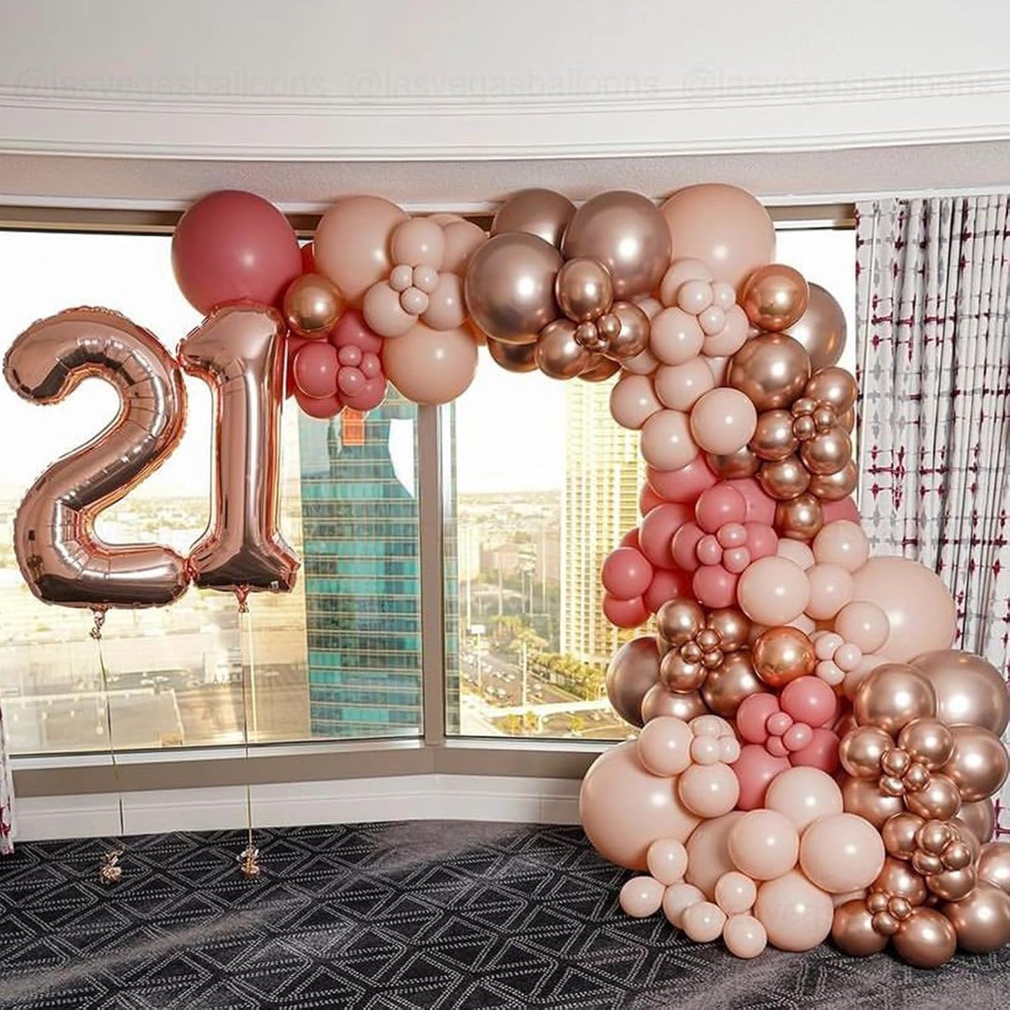 Dusty Blush Pink Balloons, Retro Pink Metallic Chrome Rose Gold Confetti White Sand Nude Balloon Dusty Rose Apricot Beige Party Balloons for Birthday Boho Mothers Day Baby Shower Decorations