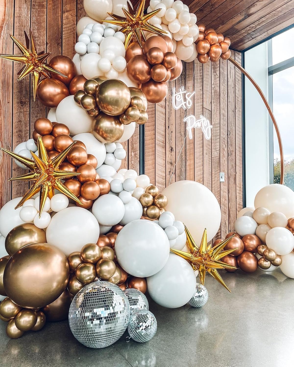 Gold Star Balloons,9Pcs 22Inch Gold Explosion Spike Cone Helium Polyester Film Star Foil Balloons for Birthday Anniversary Baby Shower Wedding New Year Disco Party Decorations