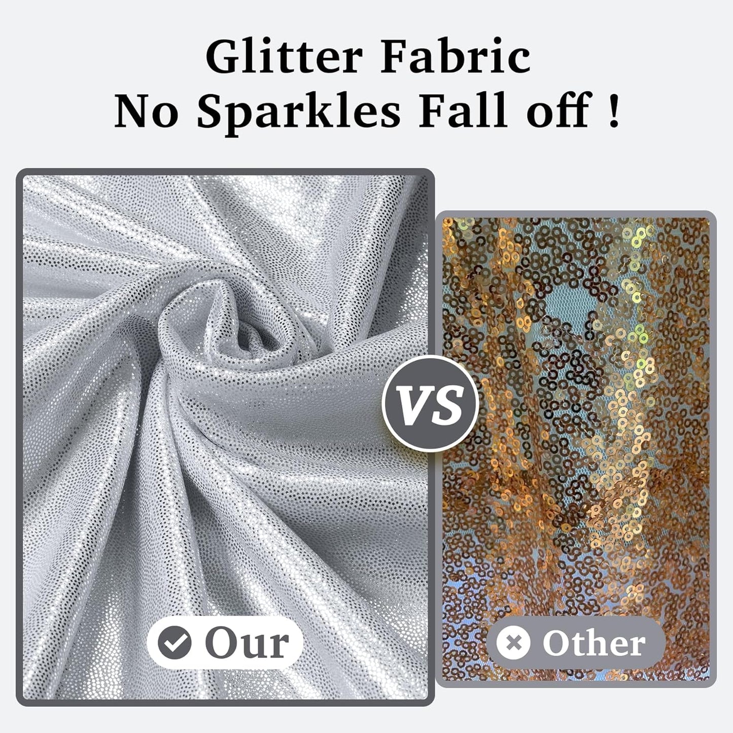 30ftx10ft Silver Sequin Backdrop Curtain for Parties, Wrinkle Free Glitter Photo Backdrop Drapes 6 Panels 5x10FT Back Drop Cloth Shimmer Fabric for Wedding Birthday Photography Background