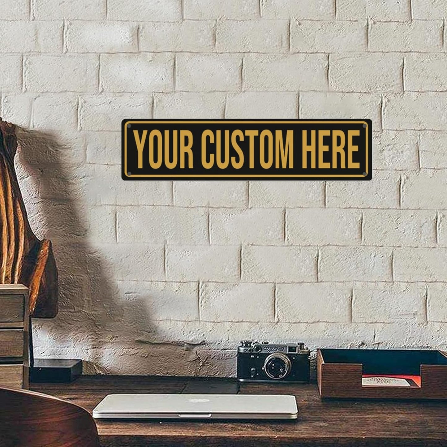 Custom Street Signs - Custom Metal Sign - Personalized Road Sign - 4"x16" - Minimalist Style - For Home, Office, Business & More