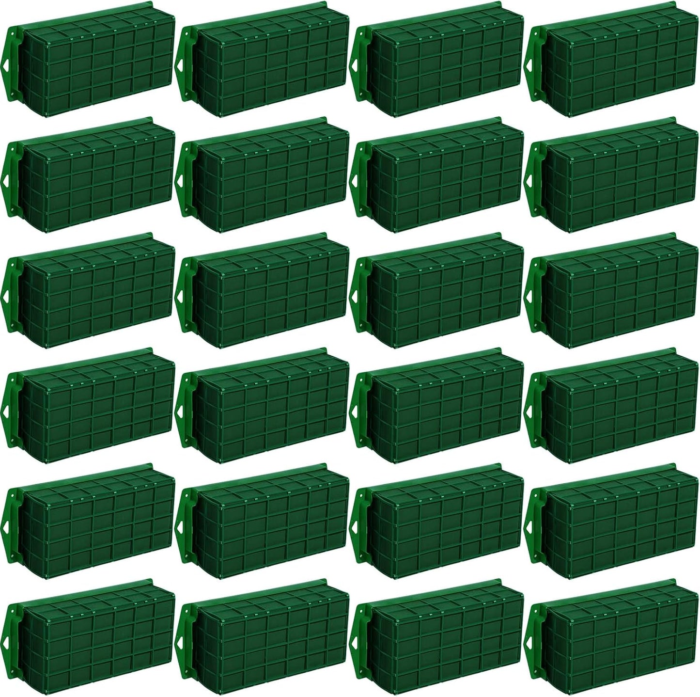 Boao 30 Pieces Floral Foam Cage Holder with Floral Foam for Fresh Flowers Cage Bowl for Table Centerpiece Flower Arrangement, Rectangle, 11.8 x 4.7 x 3.1 Inch