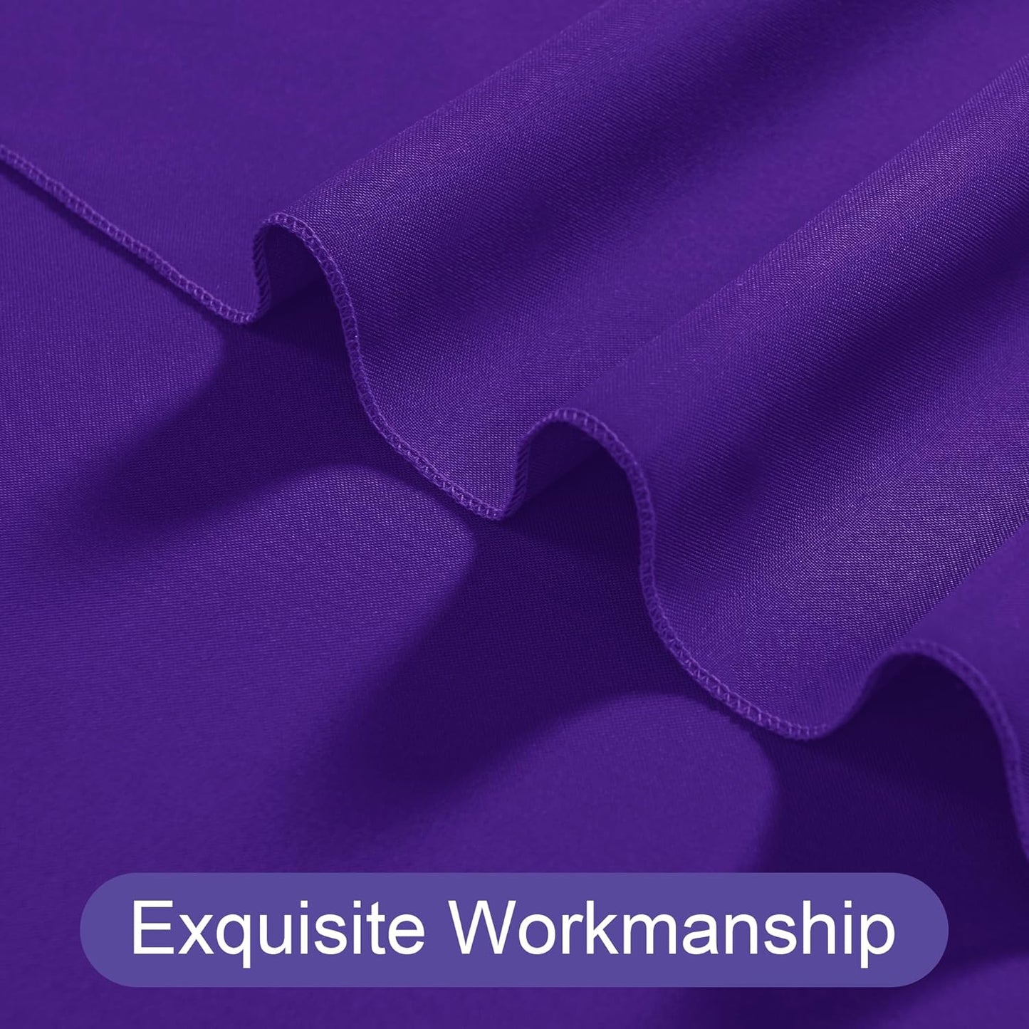 DWCN 10x10 FT Backdrop Curtains for Parties, Photography Backdrop Drapes with Rod Pockets for Wedding Decorations Stage Birthday Family Gatherings, 2 Panels 5ft x 10ft, Purple