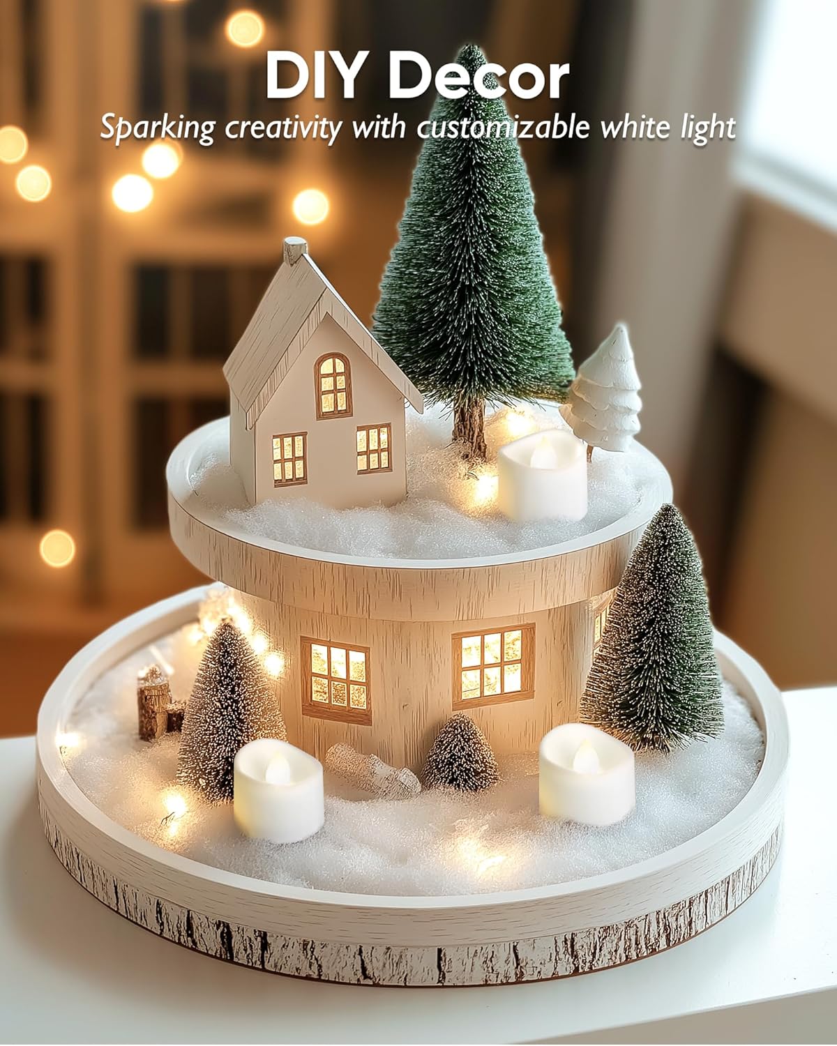 Homemory 24pcs Remote Timer LED Tea Lights Candles, 400+Hours Flickering Flameless Battery Operated Votive Candles for Tabletop Lighting, Centerpieces Decor, Holiday Decor