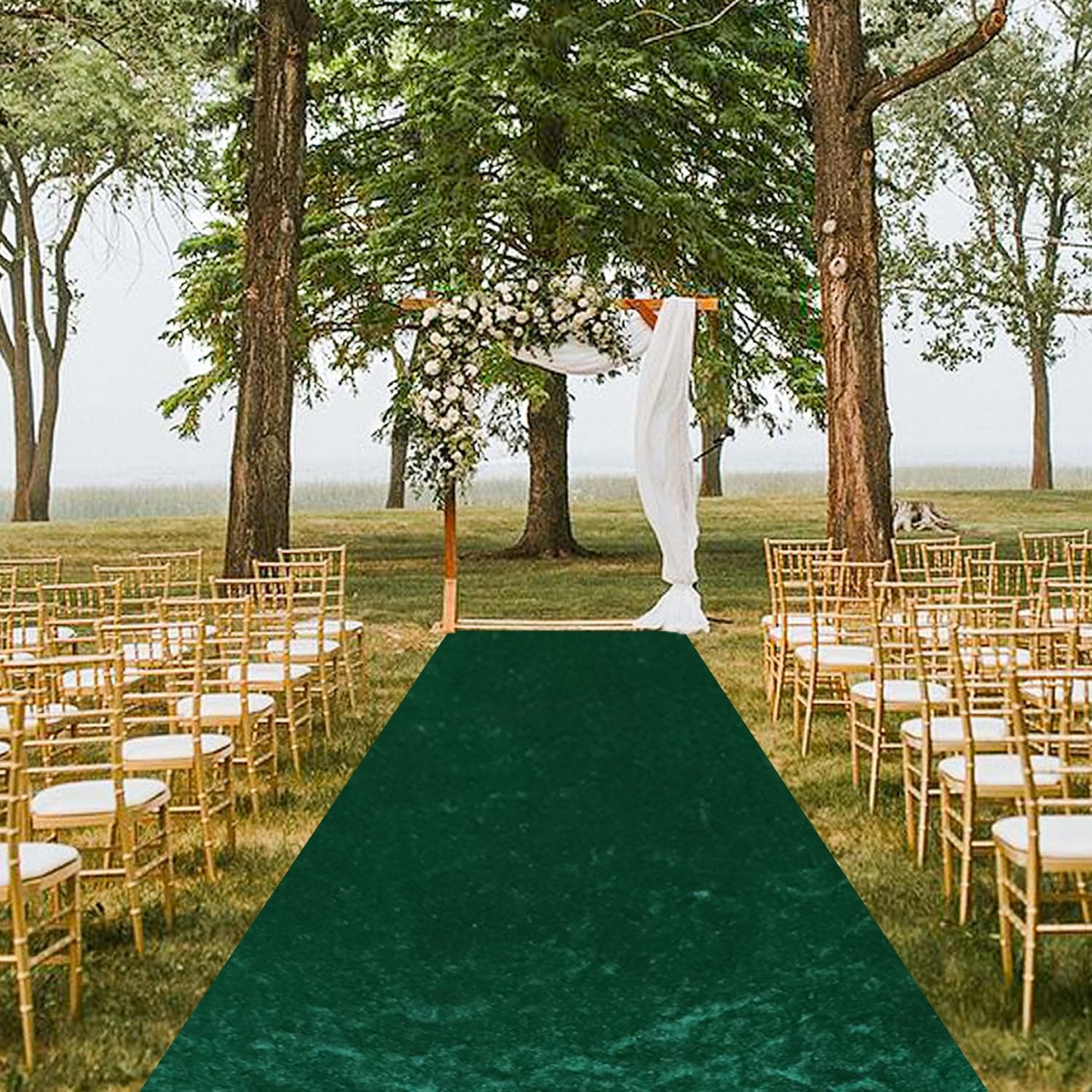 MODFUNS Emerald Green Aisle Runner for Wedding Ceremony 4x15 FT Aisle Floor Runner for Party Outdoor Carpet Runner Aisle Runners for Weddings Aisle Runner Rug for Prom Graduation Modern Walkway