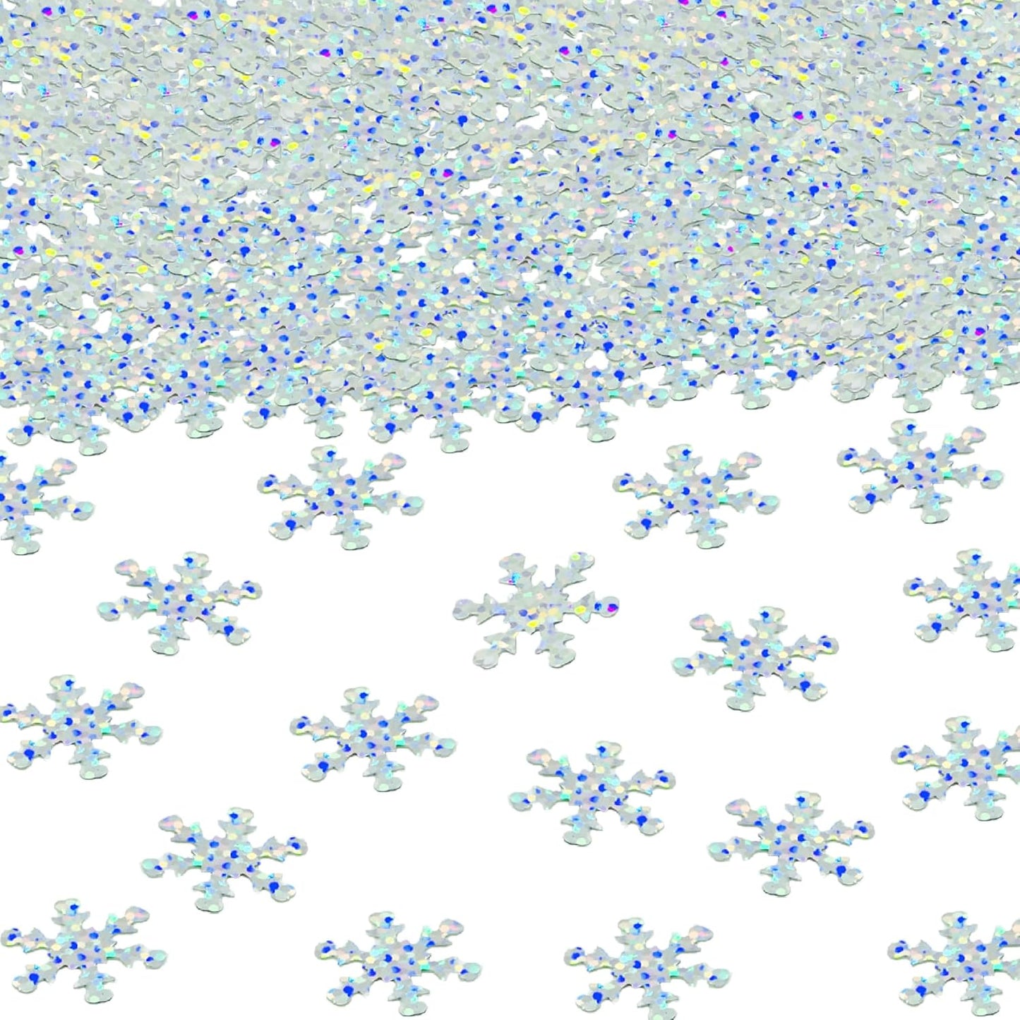 Confetti Snowflake Sequins Table Confetti Metallic Foil Sprinkles or DIY for Wedding Engagemetn Christamas New Year Theme Party Celebrations Favor(Snowflake Silver)
