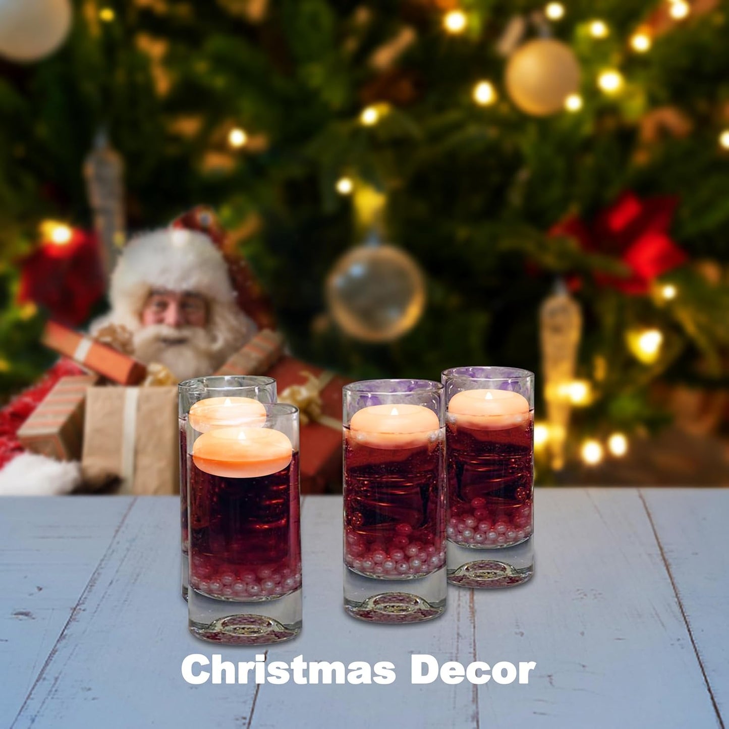 Aignis 48pcs Flameless LED Floating Candles, 120+ Hours Glow Time, 3 Inch Plastic Battery Operated Tealights, Cozy Warm White Light for Romantic Pool/Bathtub/Hot Bath/Wedding Centerpiece Decor