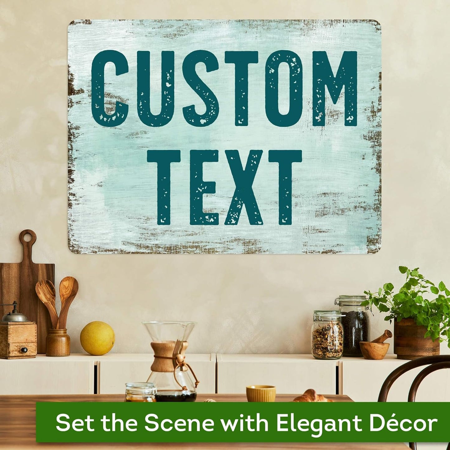 Custom Sign, Custom Street Sign, 11 Font Colors, 13 Font Styles, 4 Hole Options, 22 Sizes, 18x24 Inches, Rust Free DiBound, Fade Resistant, Made in USA by My Sign Center (Shabby Chic)