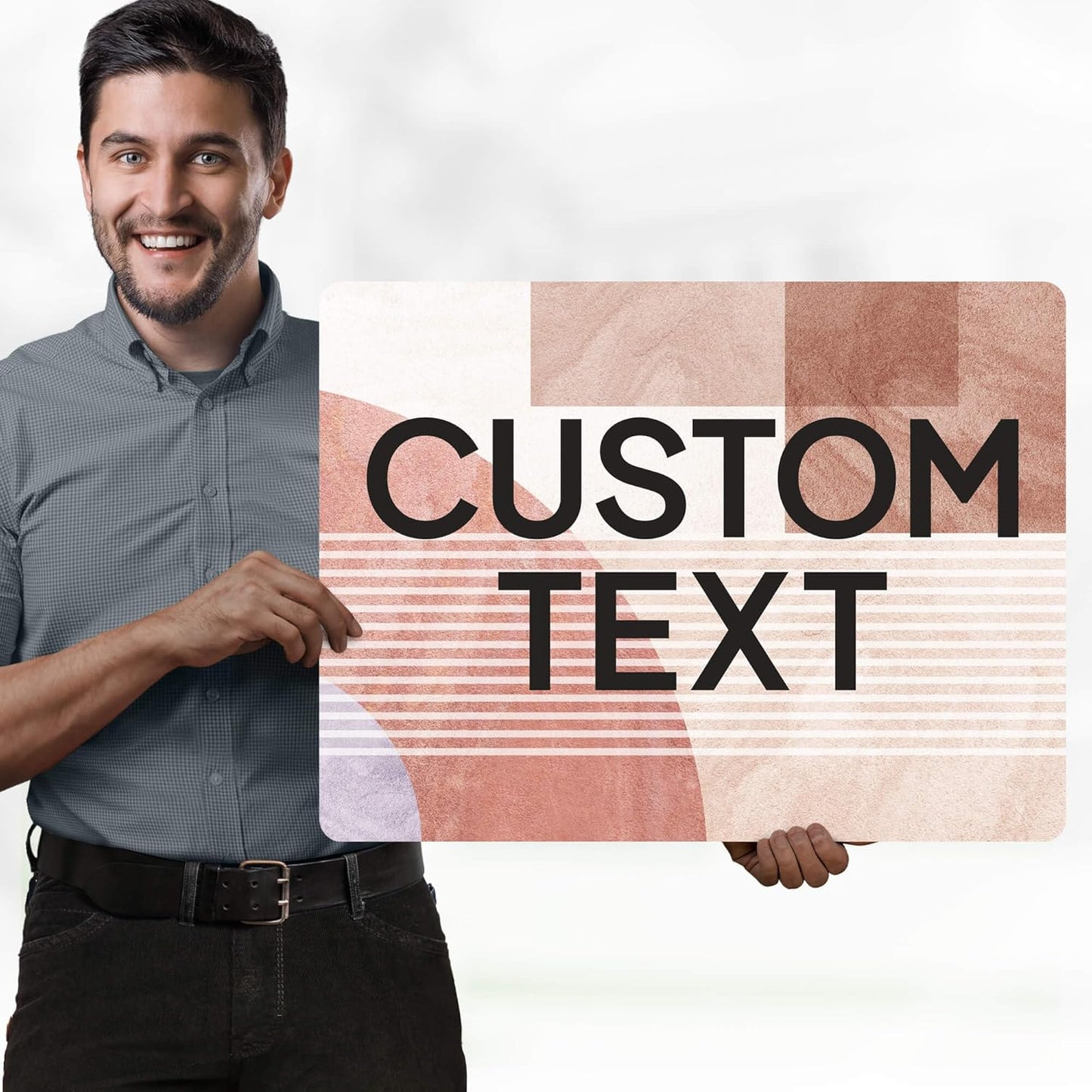 Custom Sign, Custom Street Sign, 11 Font Colors, 13 Font Styles, 4 Hole Options, 22 Sizes, 18x24 Inches, Rust Free DiBound, Fade Resistant, Made in USA by My Sign Center (Mid-Century Modern 1)