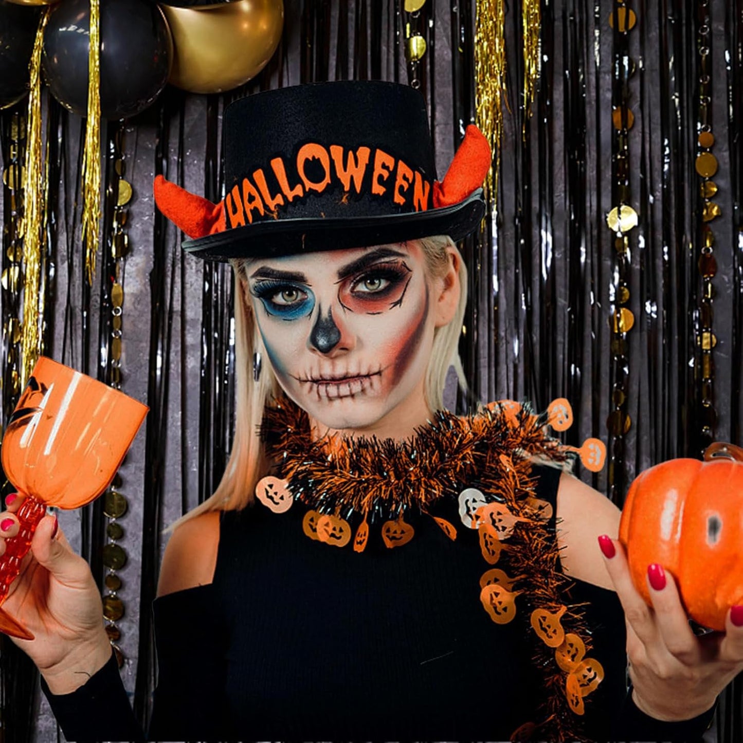 20 Pack Foil Curtain Backdrop Black Metallic Tinsel Foil Fringe Curtains Photo Booth Props for Birthday Wedding Engagement Baby Shower Bachelorette Christmas Holiday Celebration Party Decorations