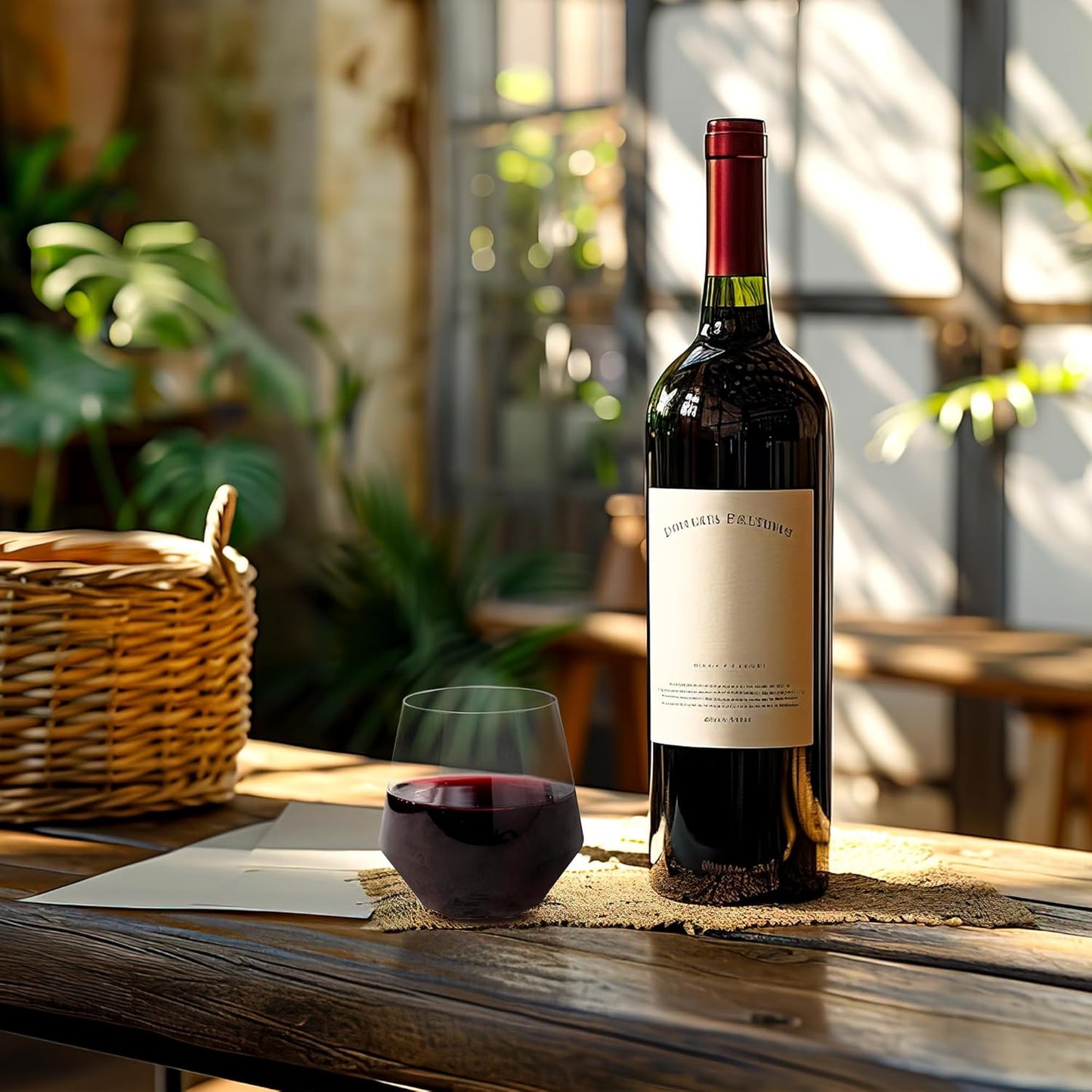 Smarty Had A Party 12 oz Wine Goblets Pack of 64 Clear Stemless Plastic Goblets, Unbreakable and Disposable for Parties and Events