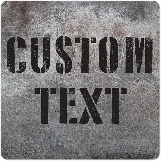 Custom Sign, Custom Street Sign, 11 Font Colors, 13 Font Styles, 4 Hole Options, 22 Sizes, 12x12 Inches, Rust Free DiBound, Fade Resistant, Made in USA by My Sign Center (Grunge Metal)