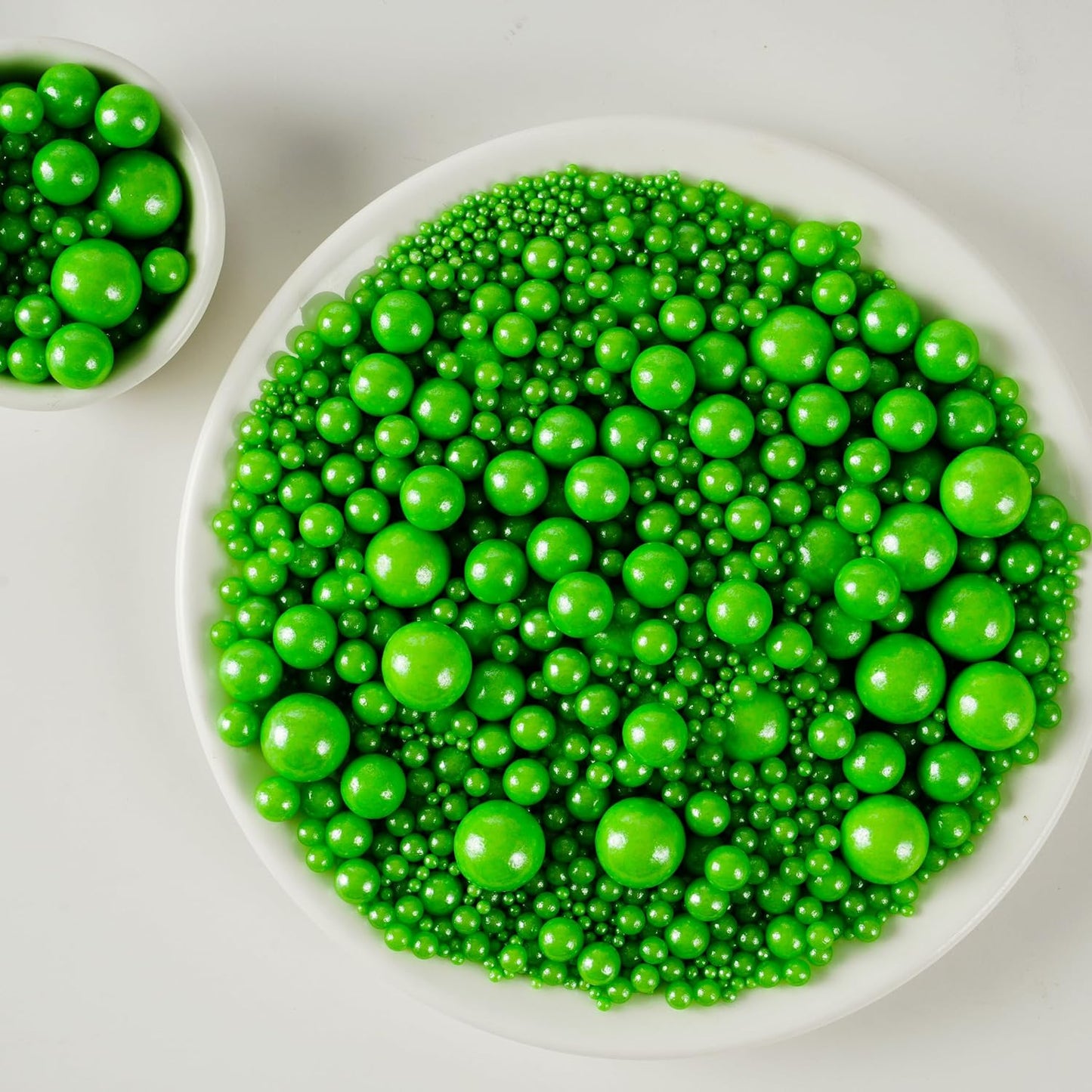 Kasvan Halloween Green Pearl Sugar Sprinkles - Edible Candy Pearls 130g/4.58 Oz, Mix Size, Baking Cake Decorations, Ice Cream Toppings and Cookie Decorating, Wedding Party Chirstmas Supplies