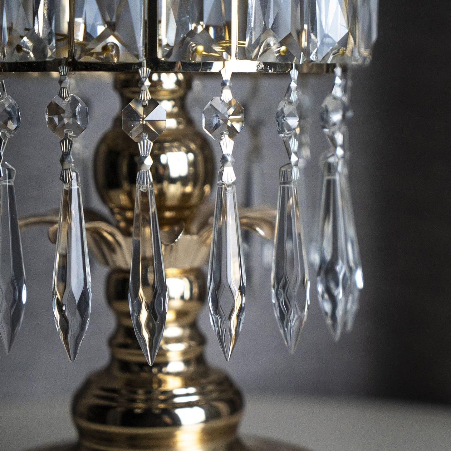 HDCRYSTALGIFTS 20Pcs Chandelier Icicle Crystal Prisms with Bead Crystals Lighting Lamp Replacement Parts (63mm, Clear)