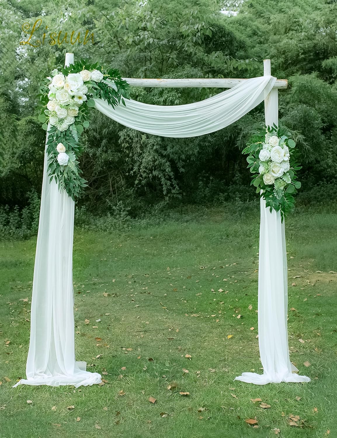 Wedding Arch Flowers, Artificial Flowers for Decoration, Large Flower Swag for Boho Styles Wedding Ceremony Floral Decor - Pack of 2