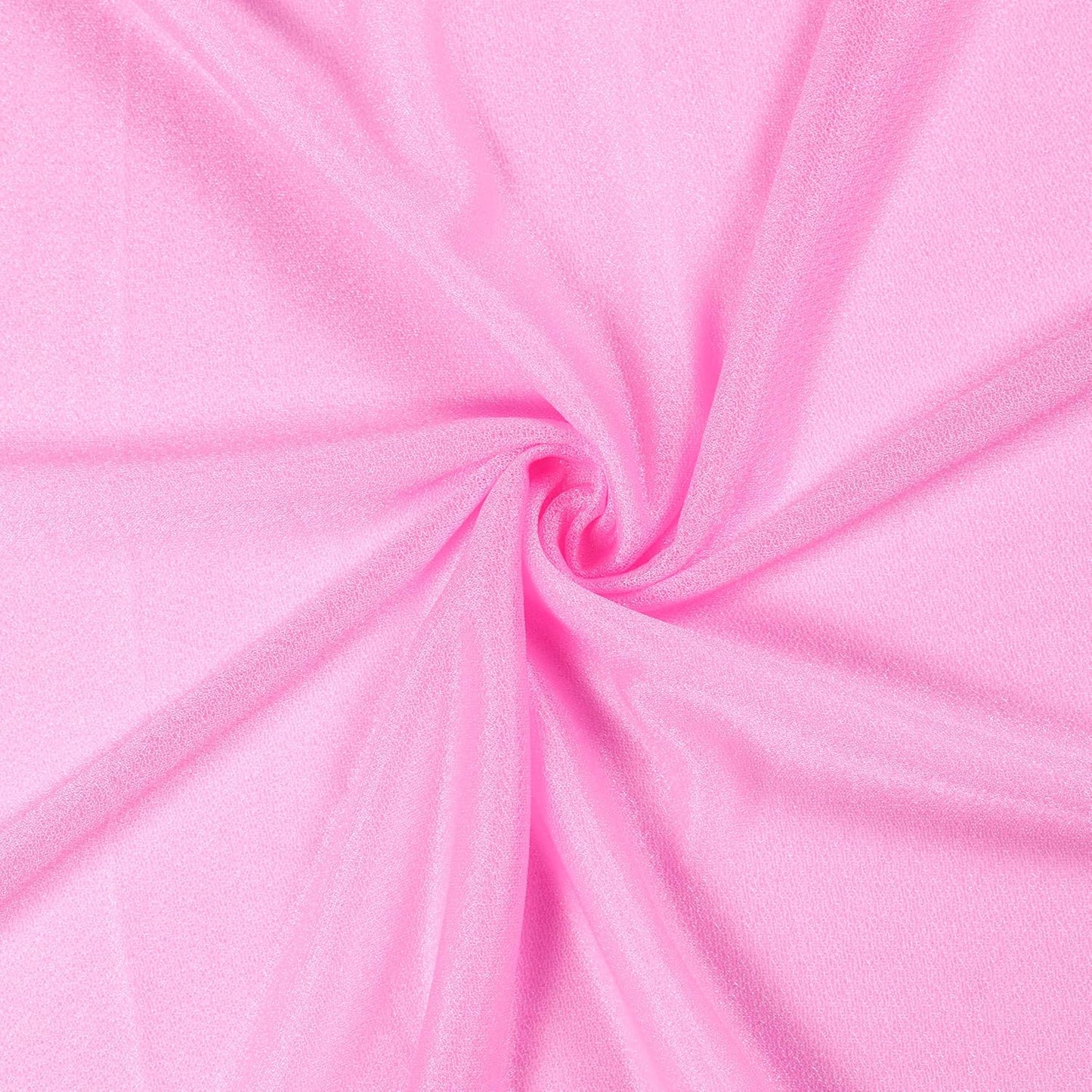 VDS Pack of 4 Panel (30 Inch X 20 Feet) Wedding Arch Draping Fabric Sheer Chiffon Fabric Drapery for Wedding Ceremony Reception Swag Backdrop Canopy Chuppah ARBO Altars Decoration (Bubblegum)