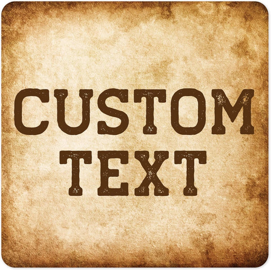 Custom Sign, Custom Street Sign, 11 Font Colors, 13 Font Styles, 4 Hole Options, 22 Sizes, 24x24 Inches, Rust Free DiBound, Fade Resistant, Made in USA by My Sign Center (Vintage)
