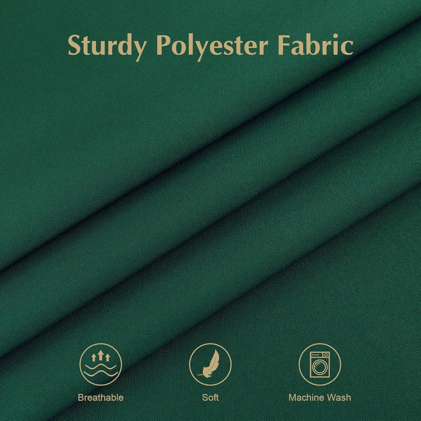 2 Pack Square Table Cloth 52X52 Inch Green Tablecloth Washable Polyester Solid Dining Table Cover for Birthday Party Dinner Holiday Outdoor Indoor