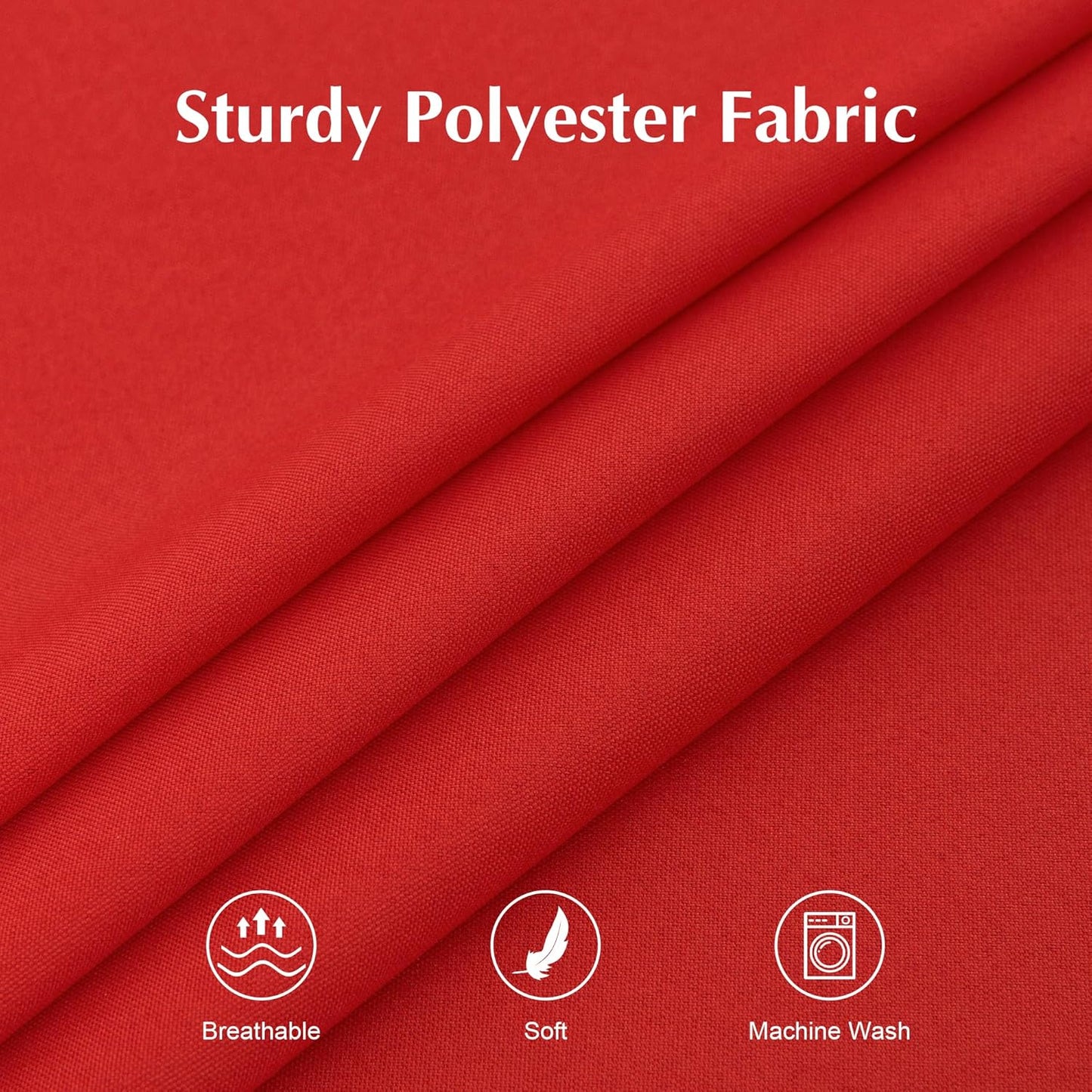 2 Pack Square Table Cloth 70X70 Inch Red Washable Fabric Tablecloth Polyester Solid Dining Table Cover for Birthday Party Dinner Holiday Outdoor Indoor