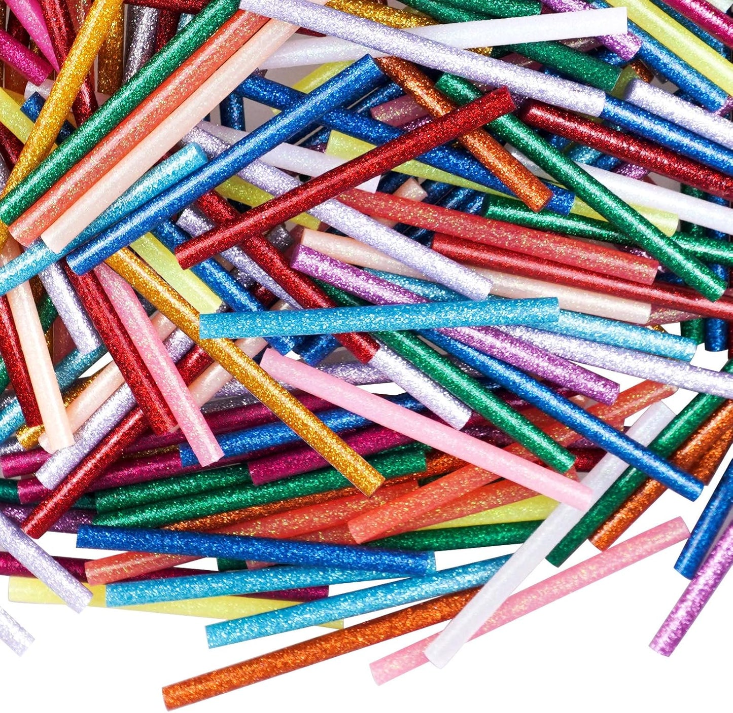 Gwybkq Mini Glitter Hot Glue Sticks 14 Colored for DIY Art Craft,4 inches 80 pcs