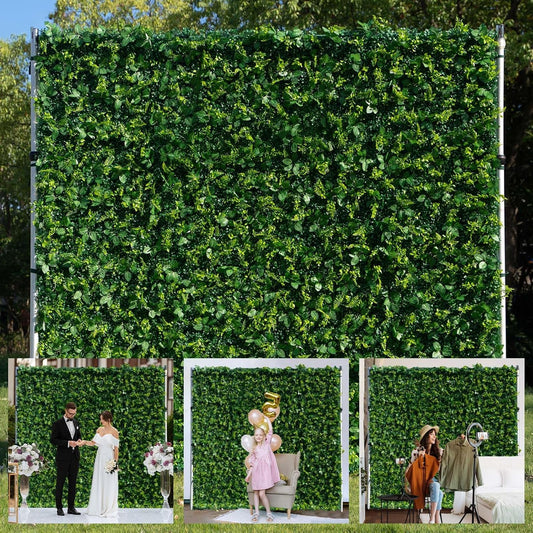 Artificial Luxury‌ Flower Wall Panels, Gorgeous 3D Silk Floral Backdrop for Wedding, Baby Show, Party and Home Decor, Quick Assembly/Storage, Both Eco ＆ Pet Friendly, 4 Panels, 8 * 8 ft.