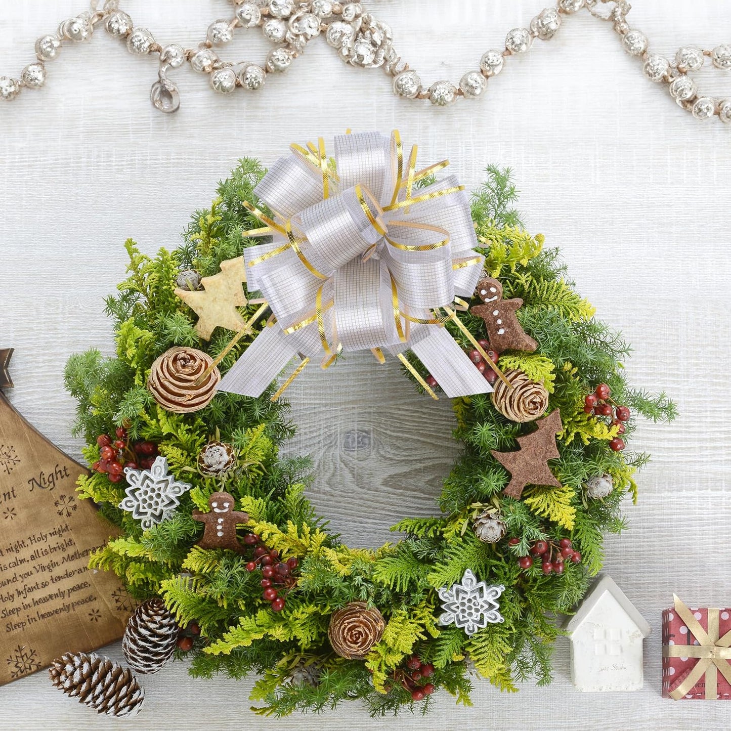 12 Pcs 6 Inch Large Pull Bows, Wedding Gift Ribbon Bow, Party Birthday Holiday Gift Wrapping Bow, Present Decoration Bow