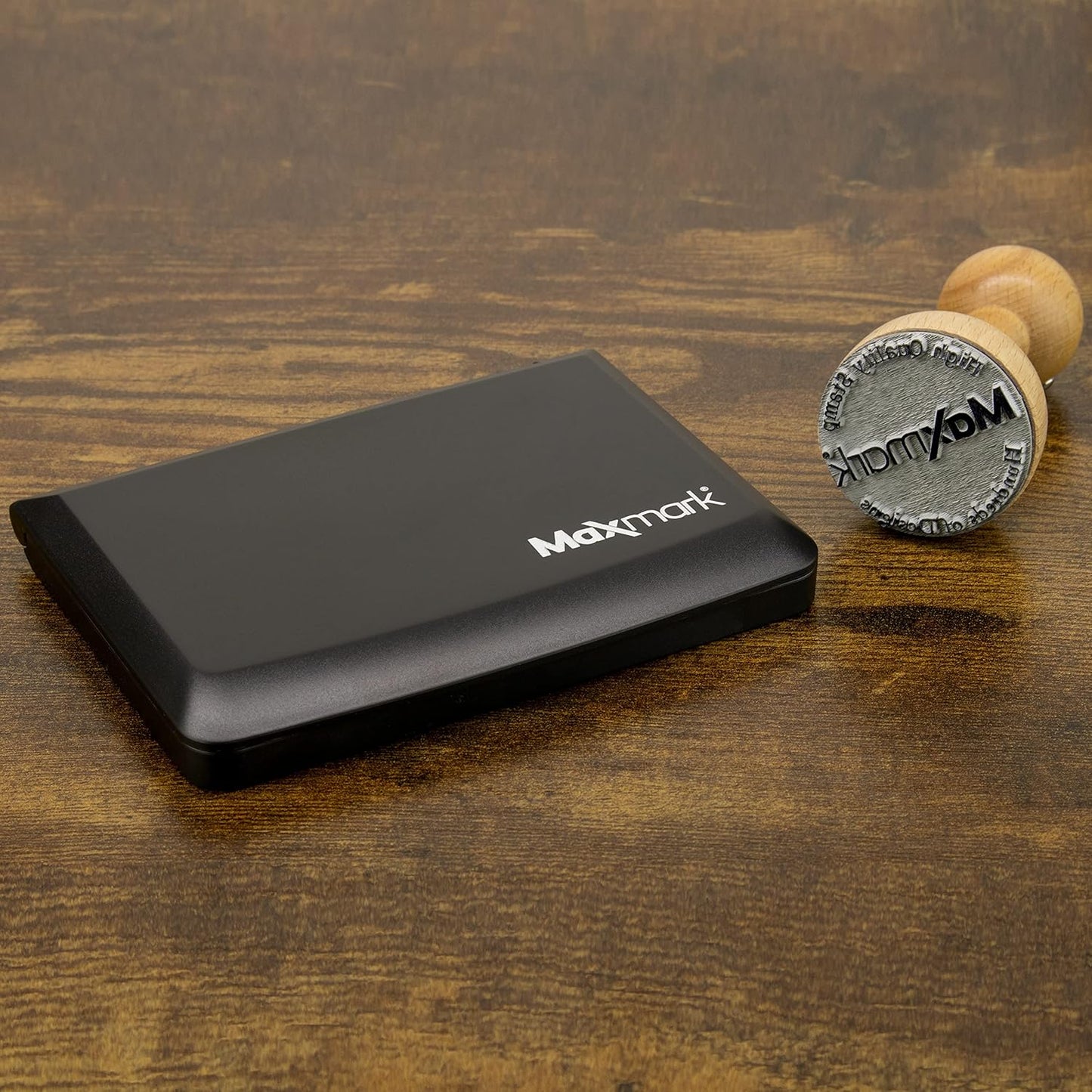 MaxMark Large Premium Blue Ink Stamp Pad - 3.5" x 6.25" - Quality Felt Pad