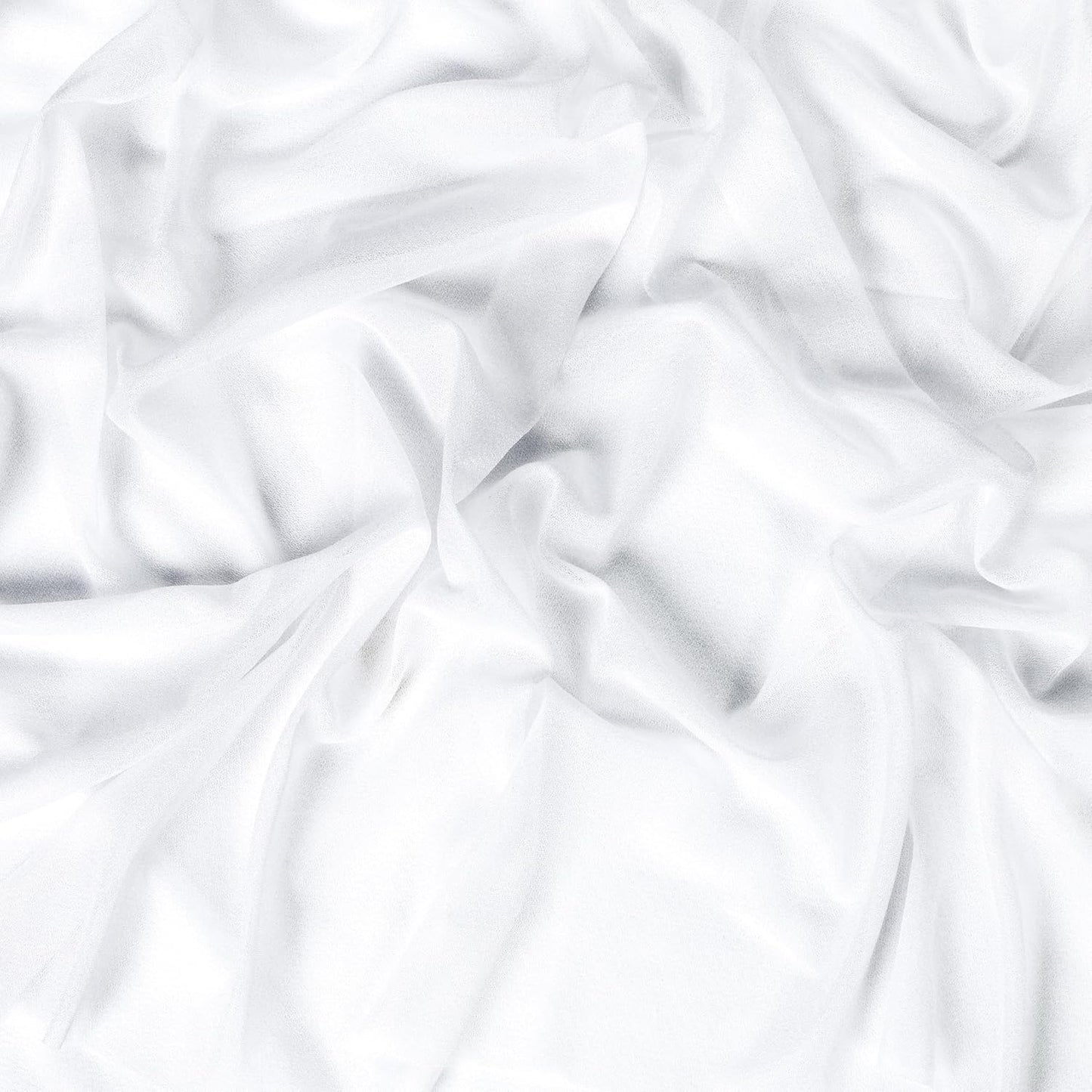 VDS Pack of 2 Panel (30 Inch X 100 Feet) Wedding Arch Draping Fabric Sheer Chiffon Fabric Drapery for Wedding Ceremony Reception Swag Backdrop Canopy Chuppah ARBO Altars Decoration (White)