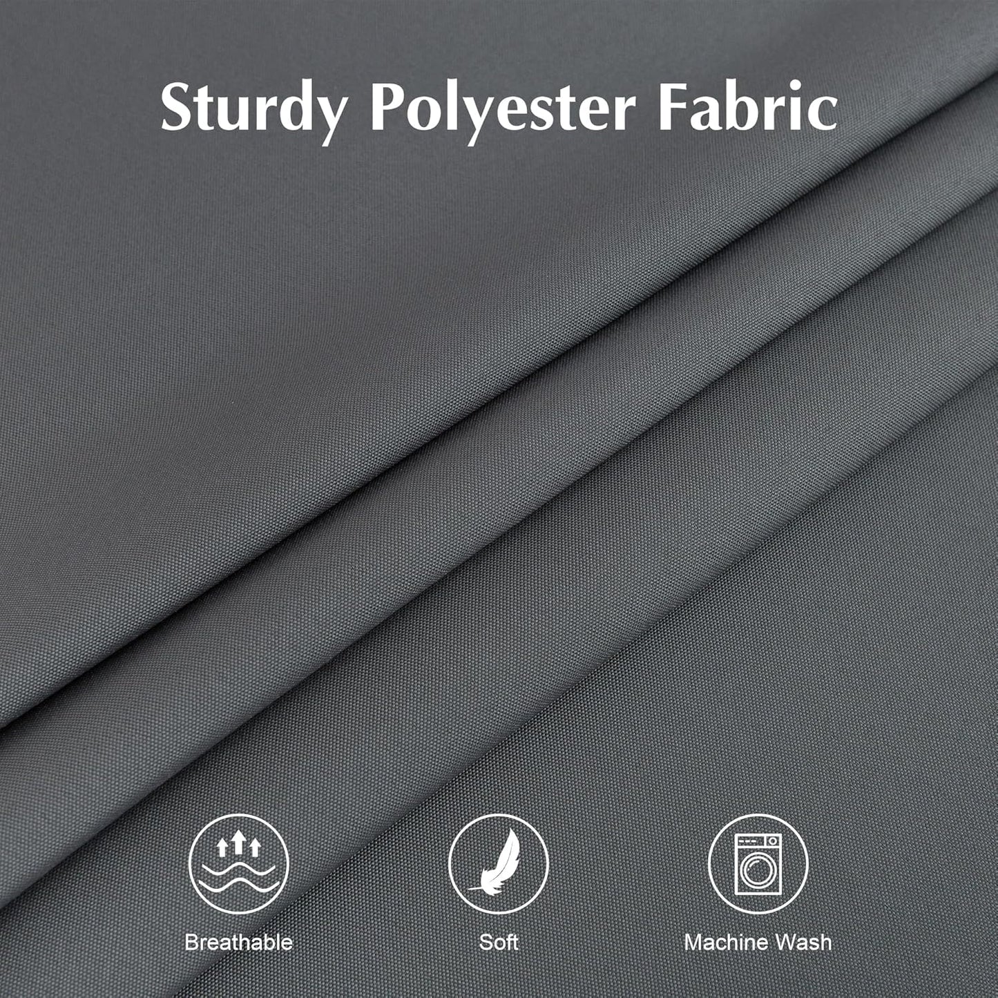 2 Pack Small Square Table Cloth 36X36 Inch Grey Washable Fabric Polyester Solid Table Cover for Night Stand End Table Side Table Outdoor Indoor