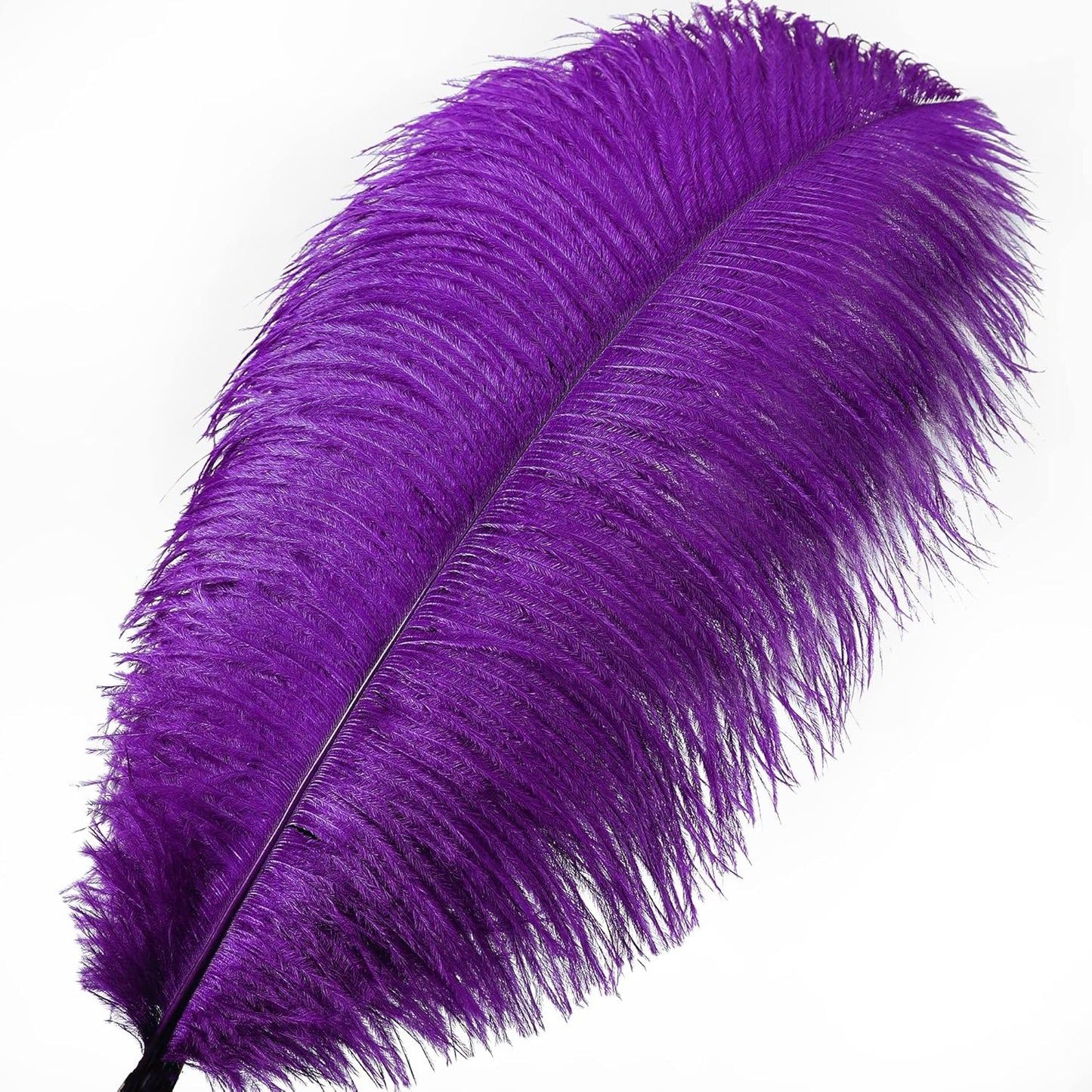Larryhot Purple Large Ostrich Feathers - 10pcs 16-18 inch Natural Feathers for Vase and Wedding Party,Christmas Decor(Purple)