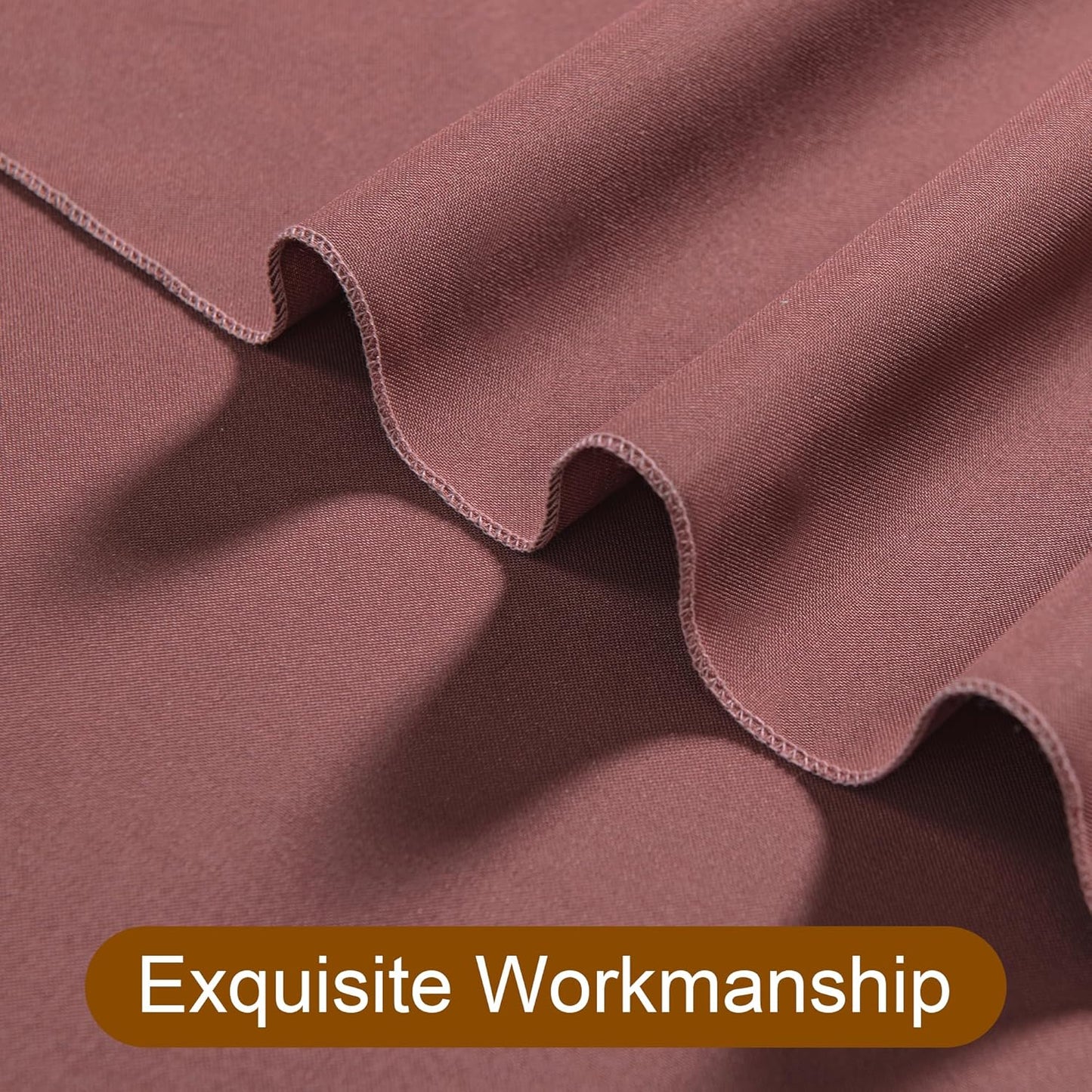 DWCN 10x8 FT Dusty Rose Backdrop Curtains for Parties, Photography Backdrop Drapes with Rod Pockets for Wedding Decorations Stage Birthday Family Gatherings, 2 Panels 5ft x 8ft