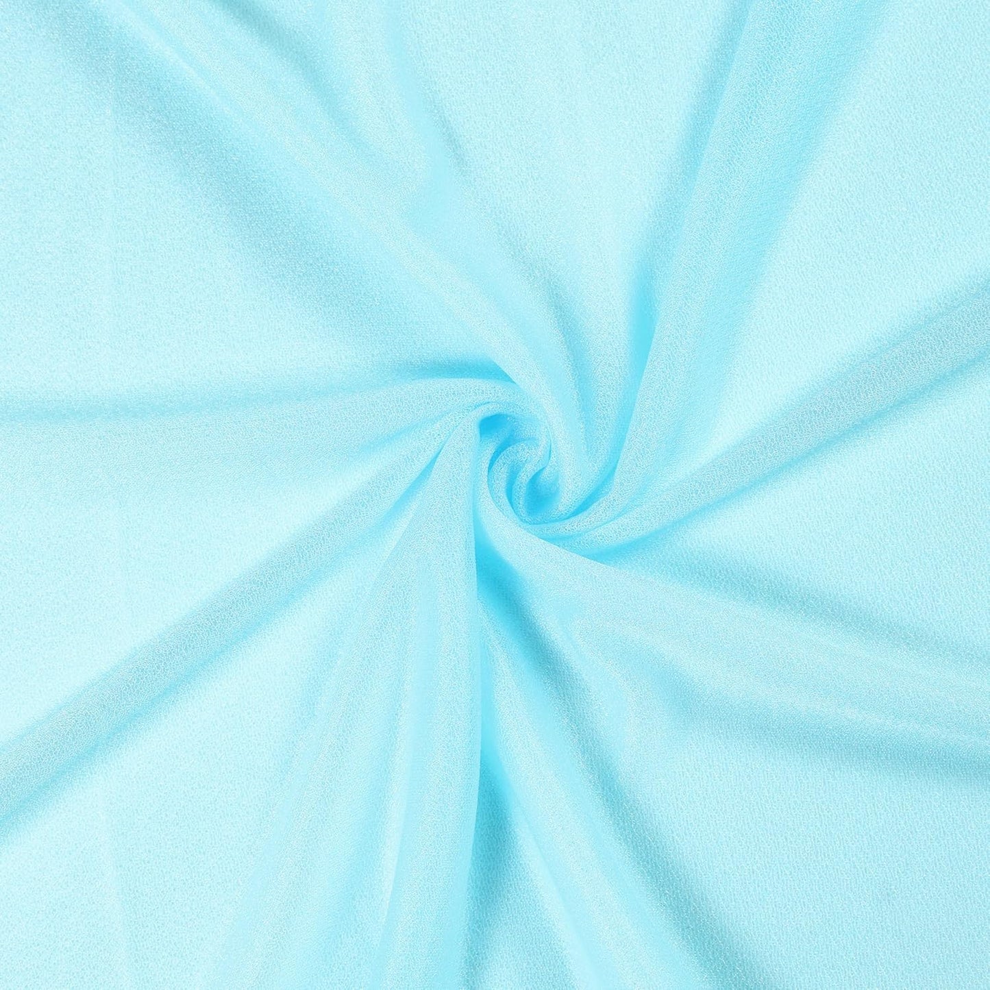 VDS Pack of 1 Panel (30 Inch X 20 Feet) Wedding Arch Draping Fabric Sheer Chiffon Fabric Drapery for Wedding Ceremony Reception Swag Backdrop Canopy Chuppah ARBO Altars Decoration (Teal)