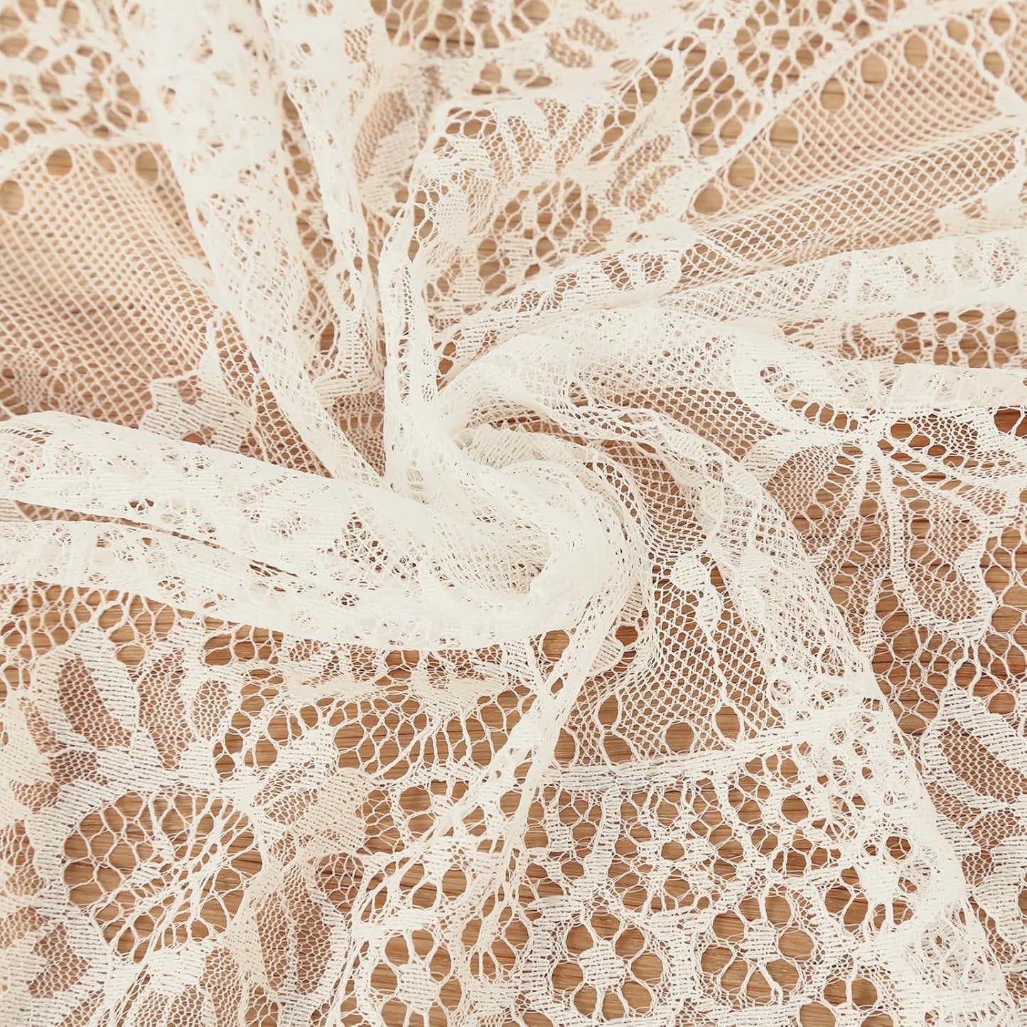 Lace Table Runner 6 Packs Ivory Table Fabric Embroidered Boho Table Runners for Party Wedding Bridal Shower Decorations Vintage Rustic Table Runners 14x120 Inches