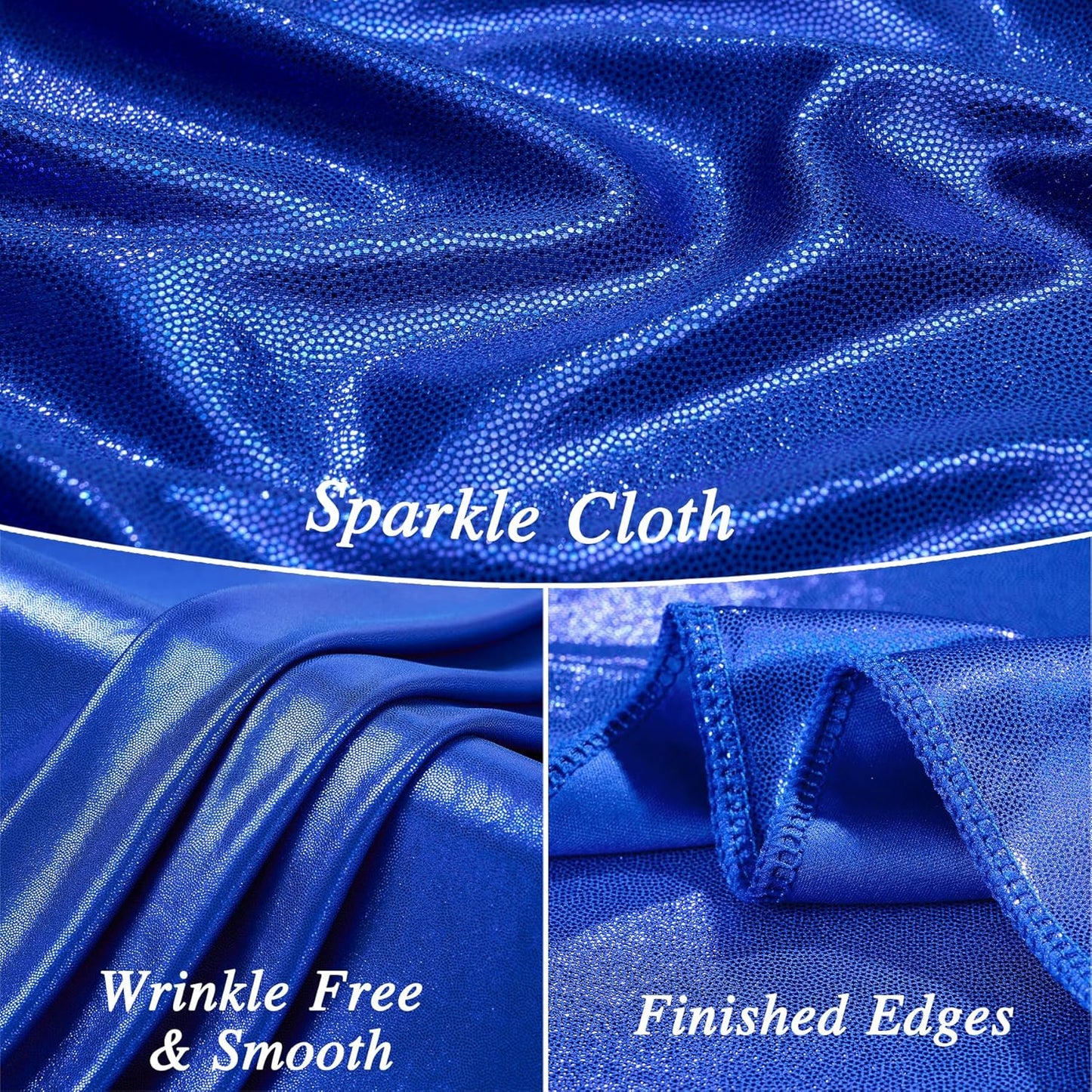 20ftx10ft Royal Blue Sequin Backdrop Curtain Panels for Parties, 4 Panels Wrinkle Free Glitter Photo Backdrop Drapes Shimmer Back Drop Cloth for Wedding Birthday Christmas Photography Background