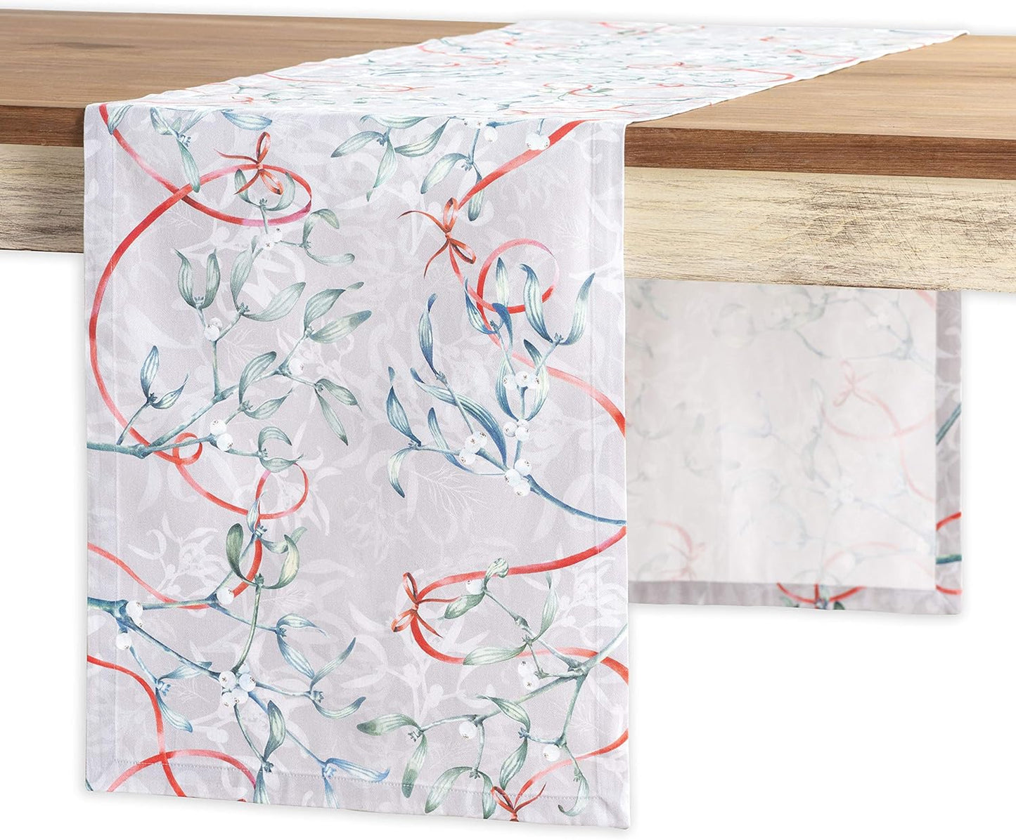 Maison d' Hermine Table Runner 100% Cotton Single Layer Table Runners 72 inches Long for Thanksgiving Christmas Decorations Home Kitchen Dining Party Wedding (Enora, 14.5" x 72")