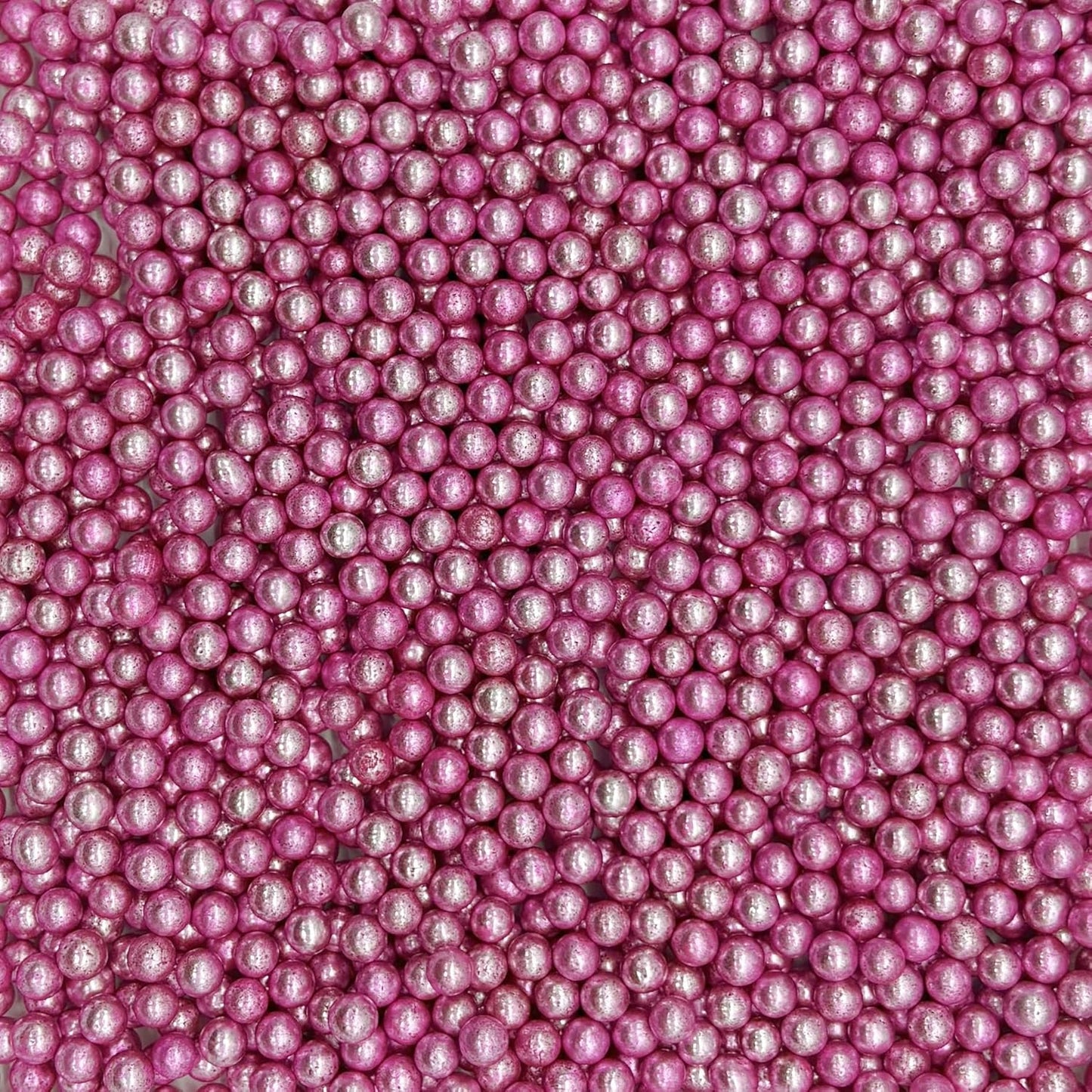 Edible Silver Pink Pearl Sugar Sprinkles Candy 4mm Mini Pearls Cake Decorations Cupcake Toppers Cookie Decorating Perfect for Wedding Party Valentine Halloween Christmas Supplies 3OZ