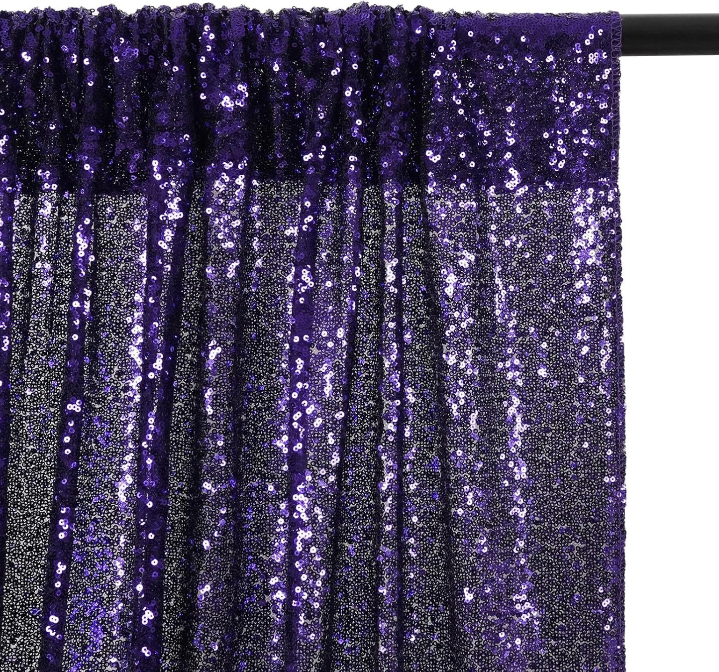 Poise3EHome Purple Sequin Backdrop, 10Ft x 10Ft Glitter Photography Background Curtains for Halloween Party Wedding Birthday Christmas Thanksgiving Decoration